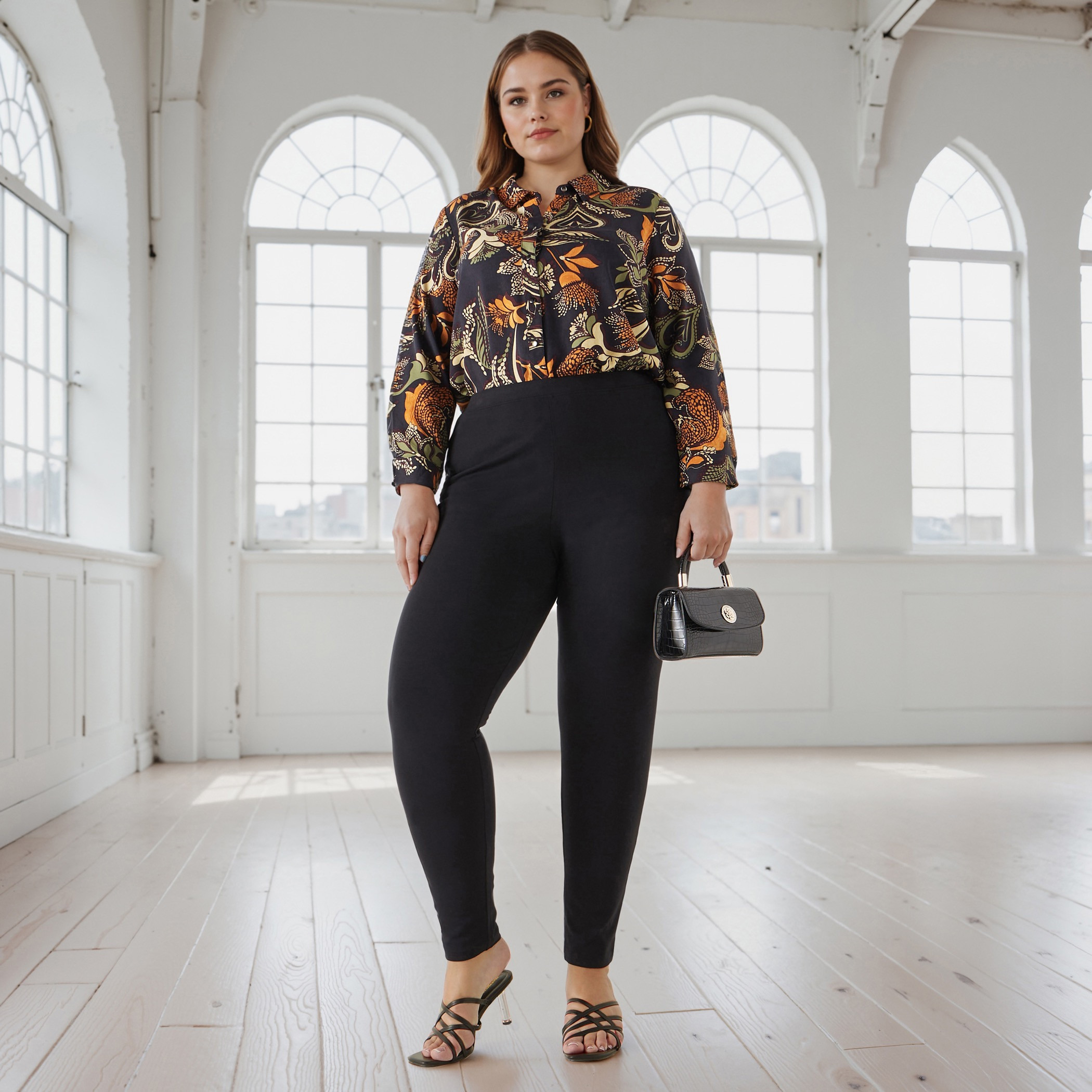 Plus Size Ulla Popken Full Length Flexi Waist Leggings-women-clothing-bottoms-leggings-image-2