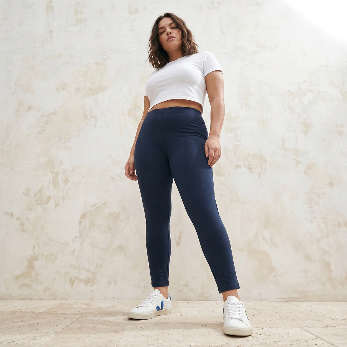 Ulla Popken Plus Leggings with Elasticated Waistband-women-clothing-leggings-image-5
