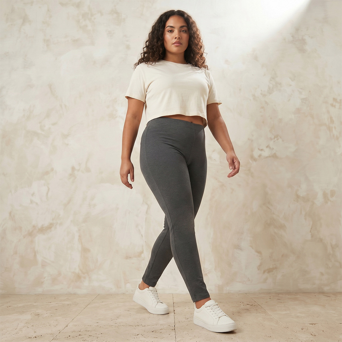 بنطلون ليقنز أولا بوبكن مقاس كبير بخصر مطاطي -women-clothing-leggings-image-5