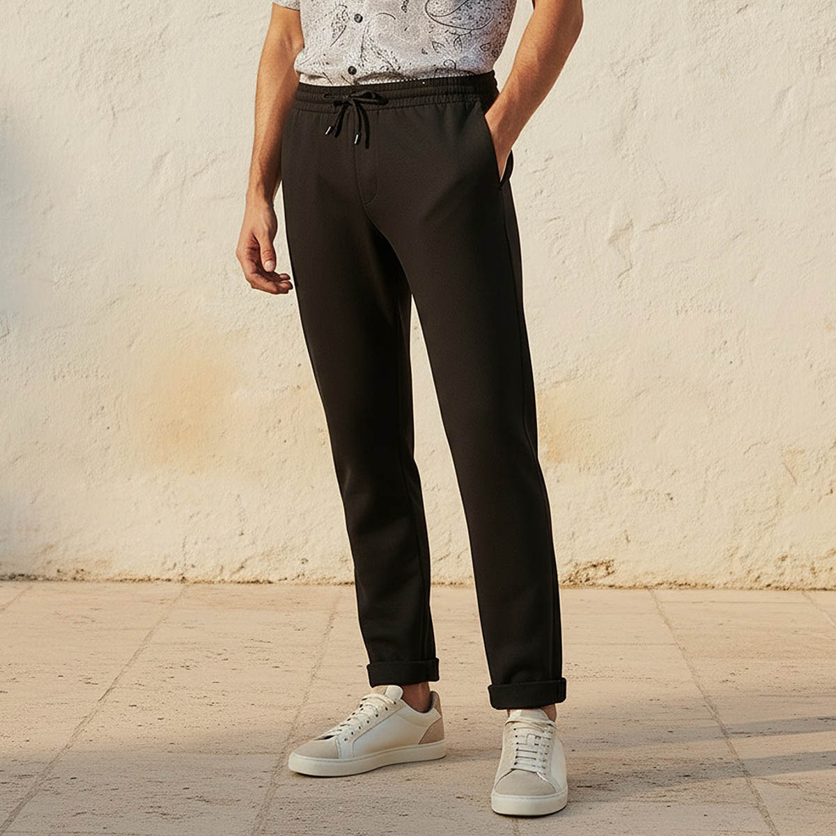 Men Regular Fit Textured Trousers-men-clothing-trousersandchinos-trousers-image-1