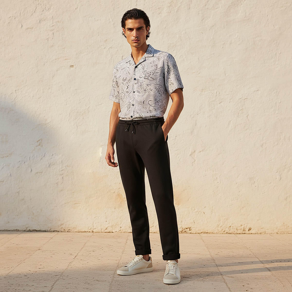 Men Regular Fit Textured Trousers-men-clothing-trousersandchinos-trousers-image-3