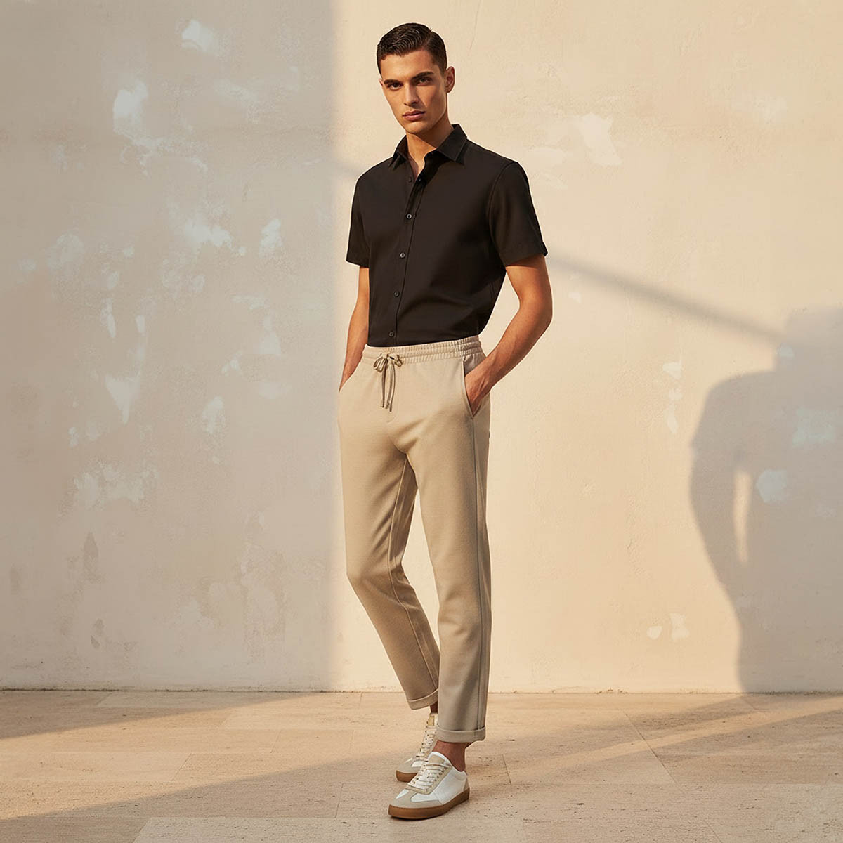 Men Regular Fit Textured Trousers-men-clothing-trousersandchinos-trousers-image-3