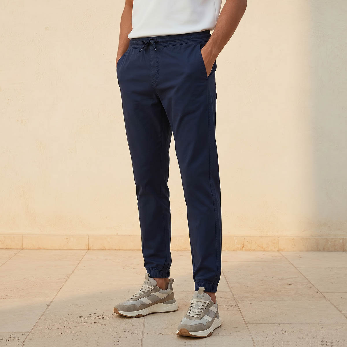 بنطلون رياضي بقصّة سليم للرجال-men-clothing-bottoms-joggers-image-1