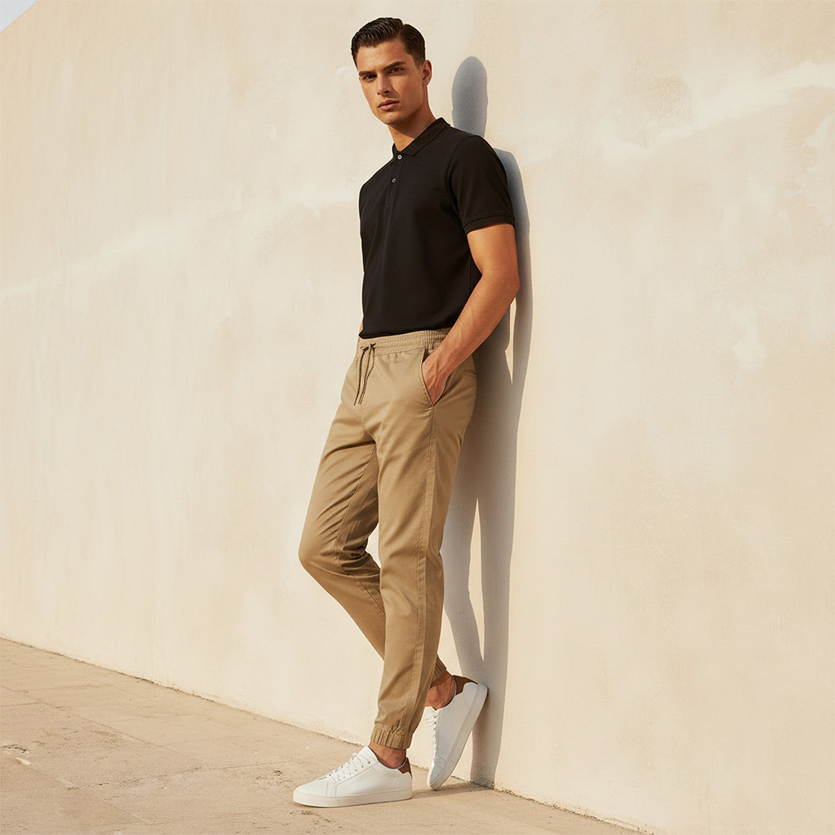 بنطلون رياضي بقصّة سليم للرجال-men-clothing-bottoms-joggers-image-5