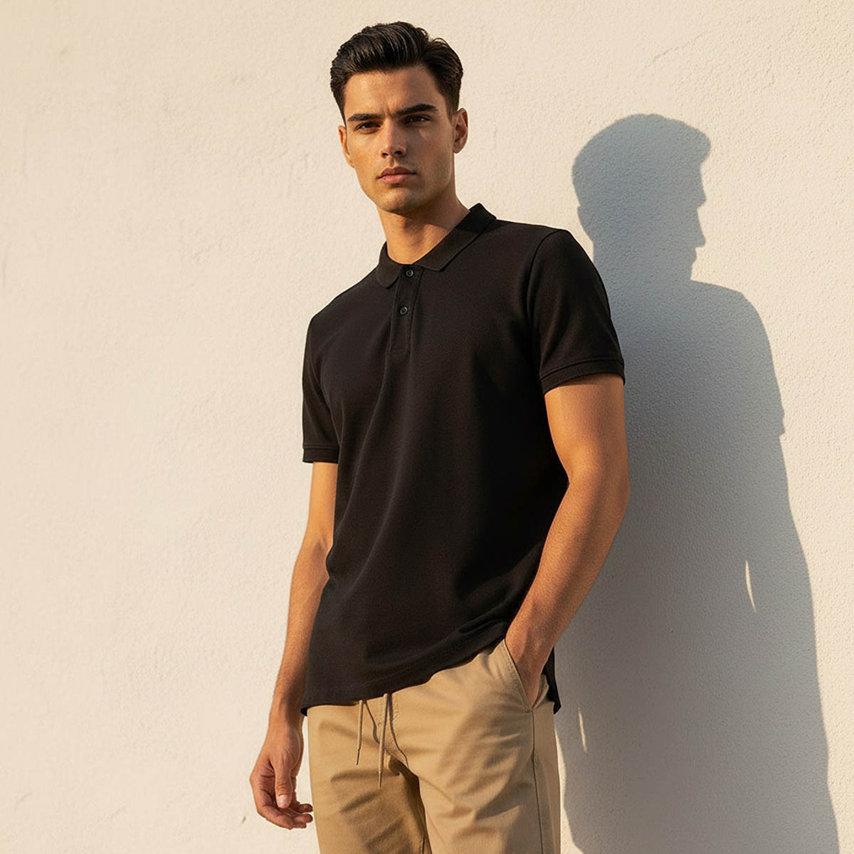 تيشيرت بولو رجالي ناعم بأكمام قصيرة-men-clothing-tshirtsandpolos-polos-image-1