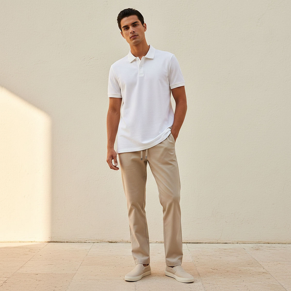 تيشيرت بولو بارز الملمس بأكمام قصيرة من سبلاش بيسك-men-clothing-tshirtsandpolos-polos-image-3