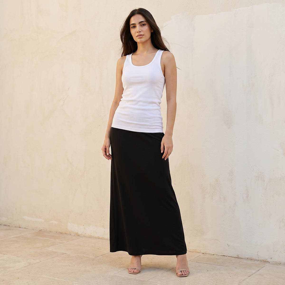 بلوزة تانك بقصة سليم وتصميم مضلع-women-clothing-tshirts-image-3