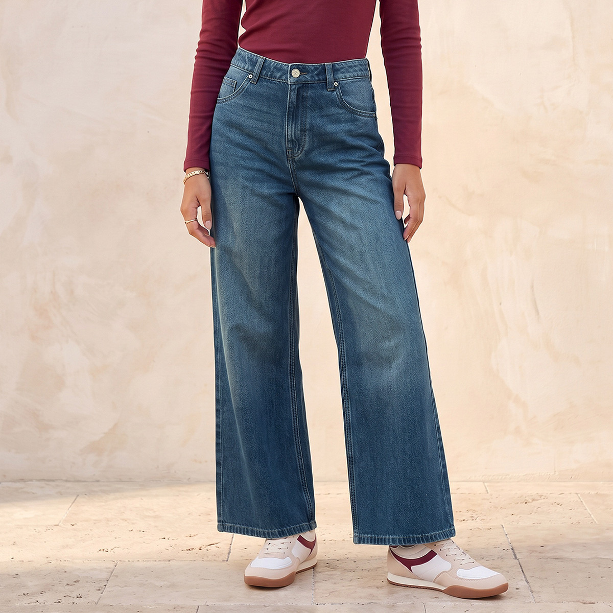 Splash Denim Wide Leg Jeans-women-clothing-bottoms-jeans-image-1