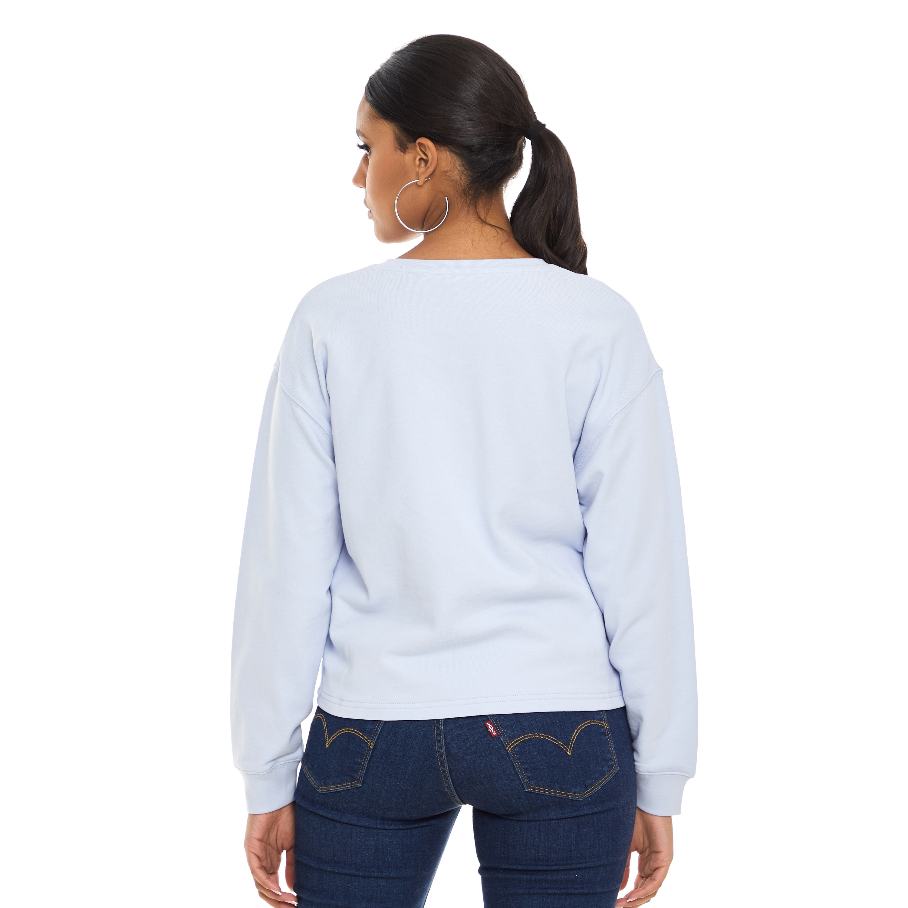 Levi's Women Blue Printed Crew Neck Sweatshirt-women-clothing-hoodiesandsweatshirts-sweatshirts-image-2