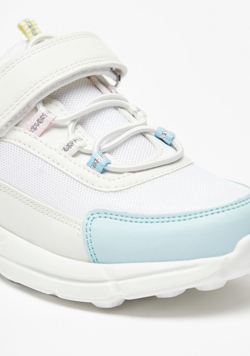 Kappa Girls' Colourblocked Sneakers with Hook and Loop Closure-Girl%27s Sneakers-image-4