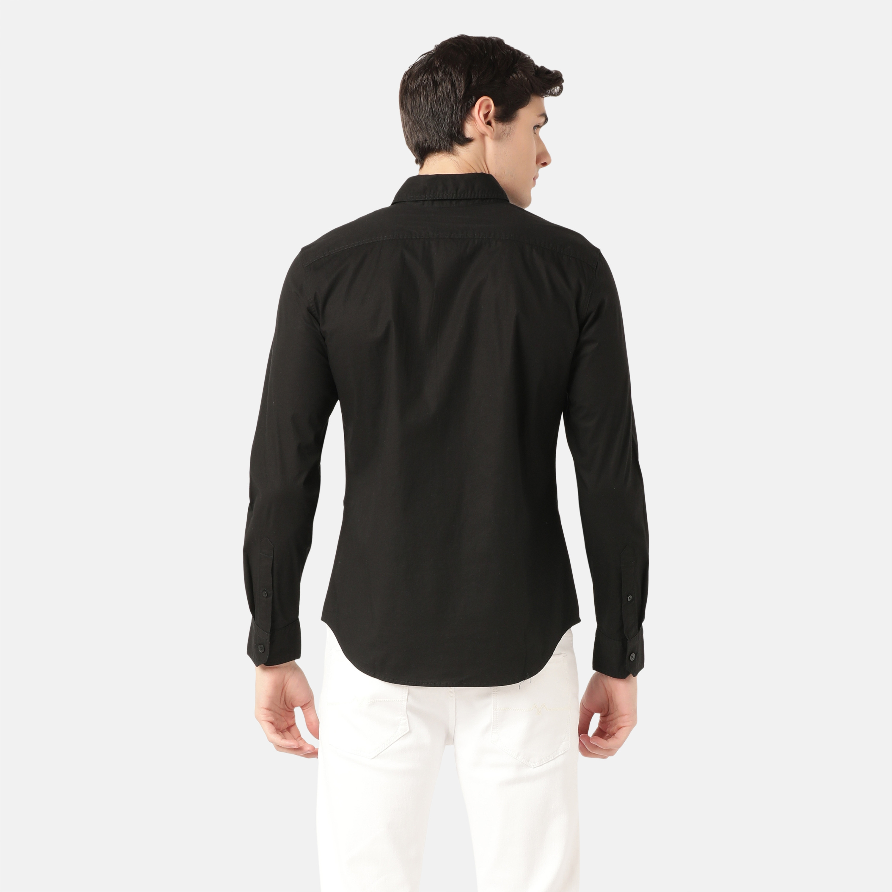 Levi's Plain Collared Long Sleeves Men's Shirt-men-clothing-shirts-image-3