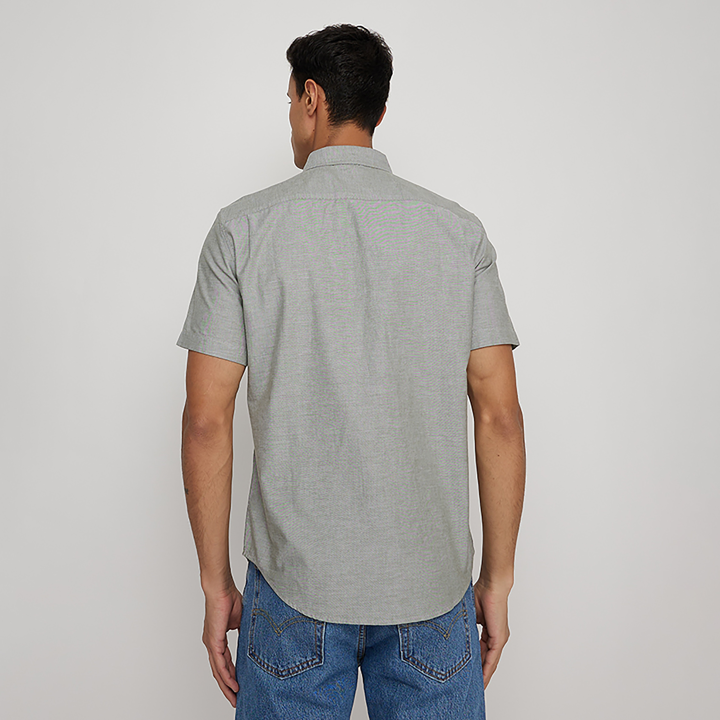 Levi's Plain Collared Short Sleeves Casual Shirt-men-clothing-shirts-image-4