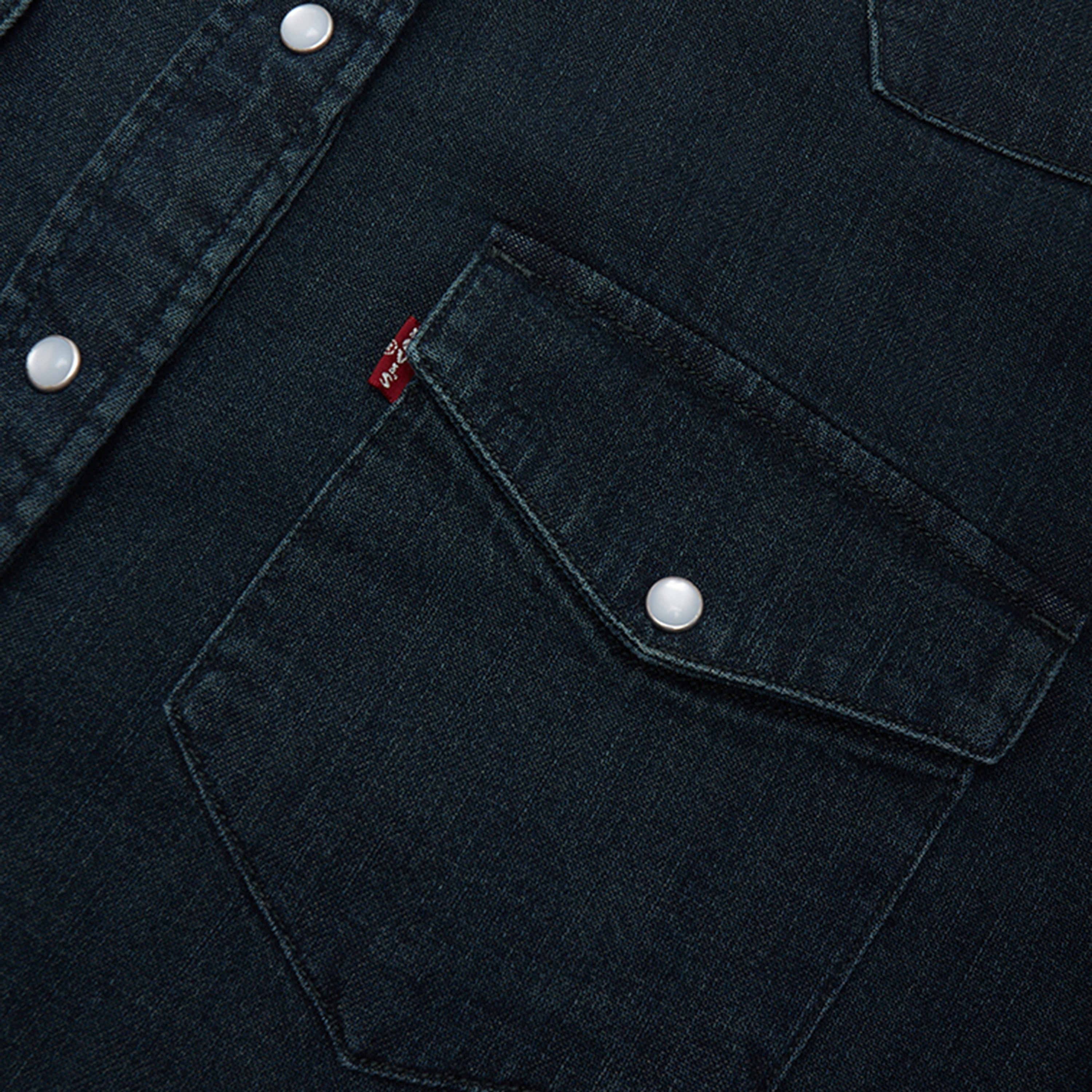 Levi's Plain Collared Long Sleeves Women's Denim Shirt-women-clothing-shirtsandblouses-shirts-image-3