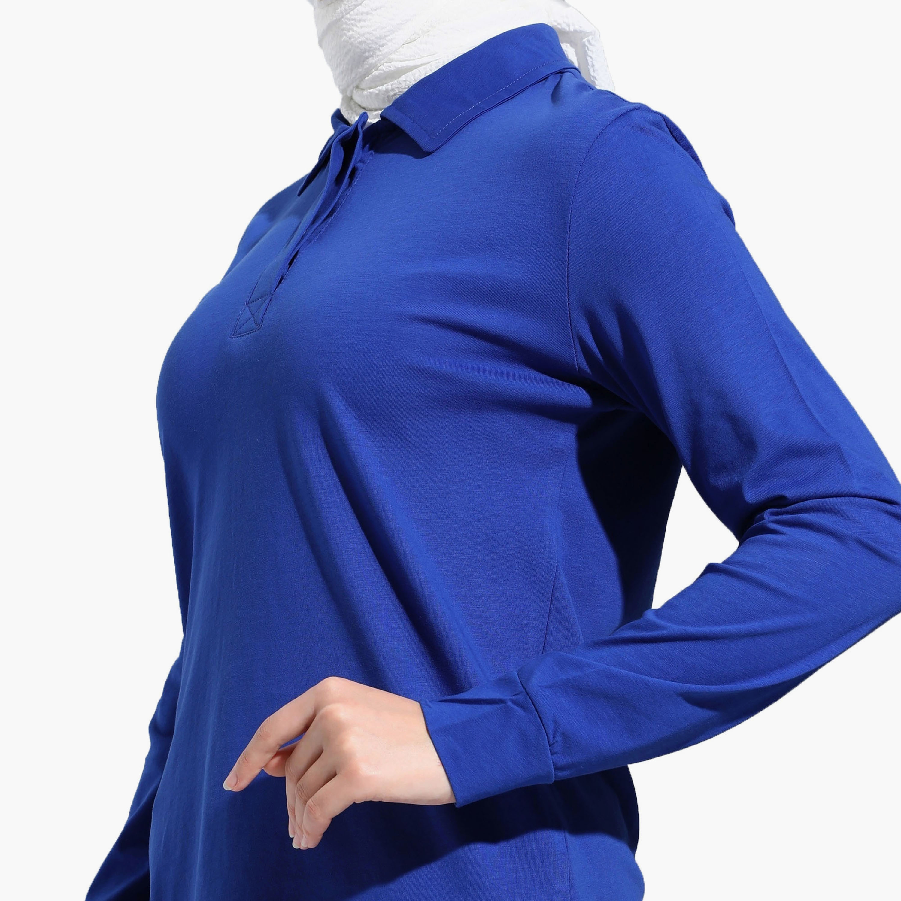 Modanisa Plain Long Sleeves Polo Tunic-women-clothing-shirtsandblouses-blouses-image-4