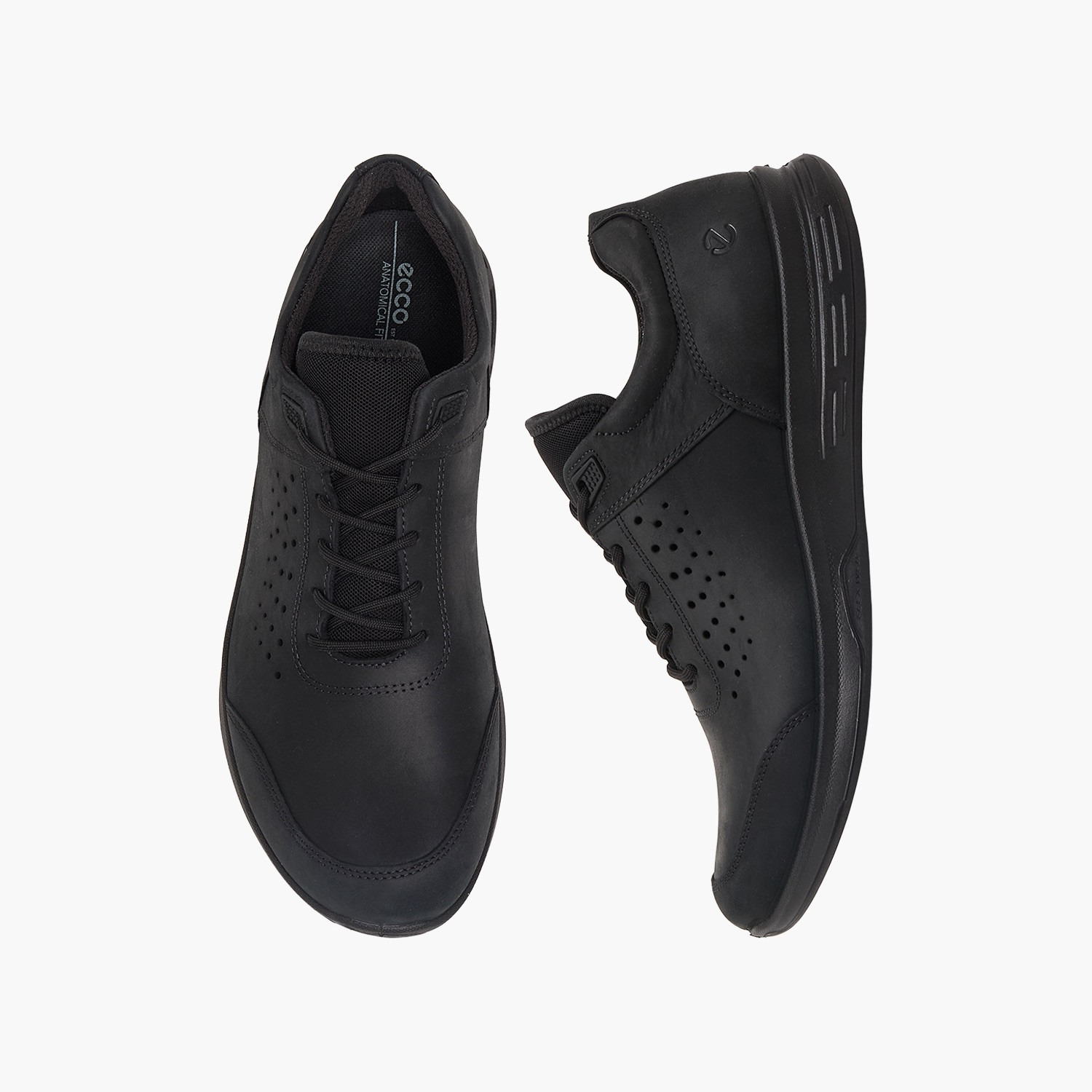 Ecco Men Leather Lace-Up Ankle Sneakers-men-shoes-sneakers-image-1