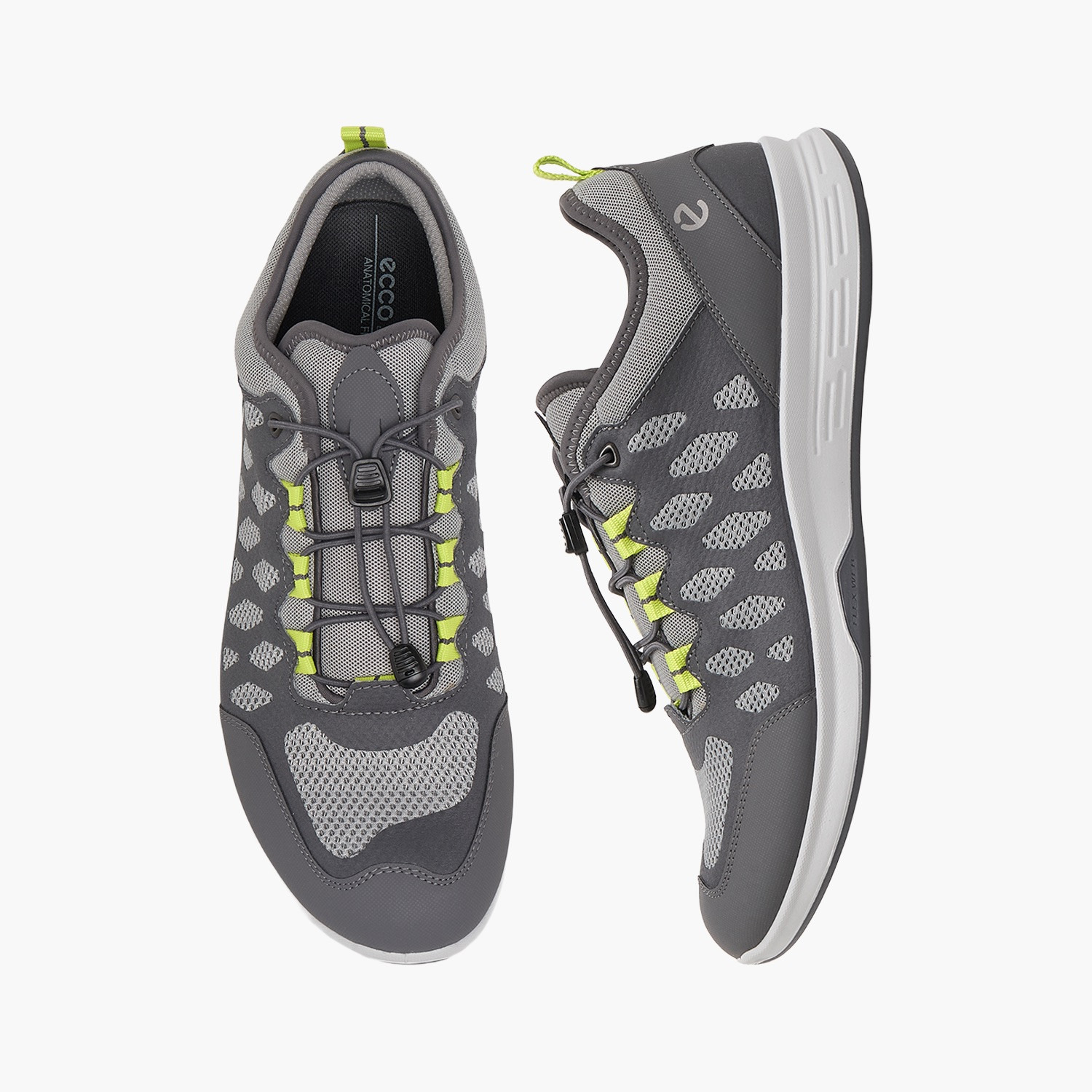 حذاء سنيكرز رجالي برقبة كاحل بتصميم بارز الملمس مع قفل رباط من إيكو-men-shoes-sneakers-image-1