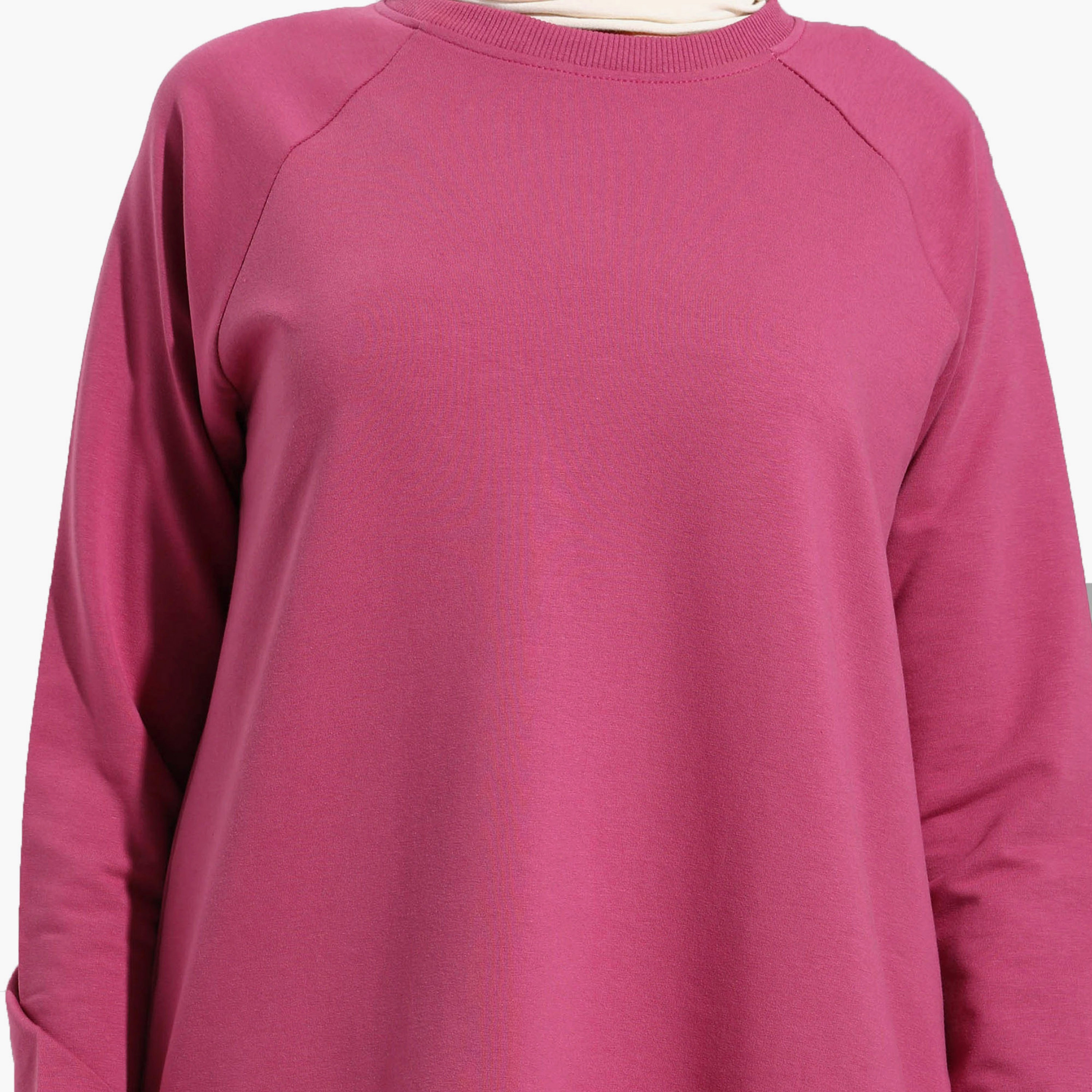 طقم بدلة رياضية مكون من سويت شيرت وسروال رياضي بغطاء للرأس من مودانيسا-women-clothing-coordsets-image-3