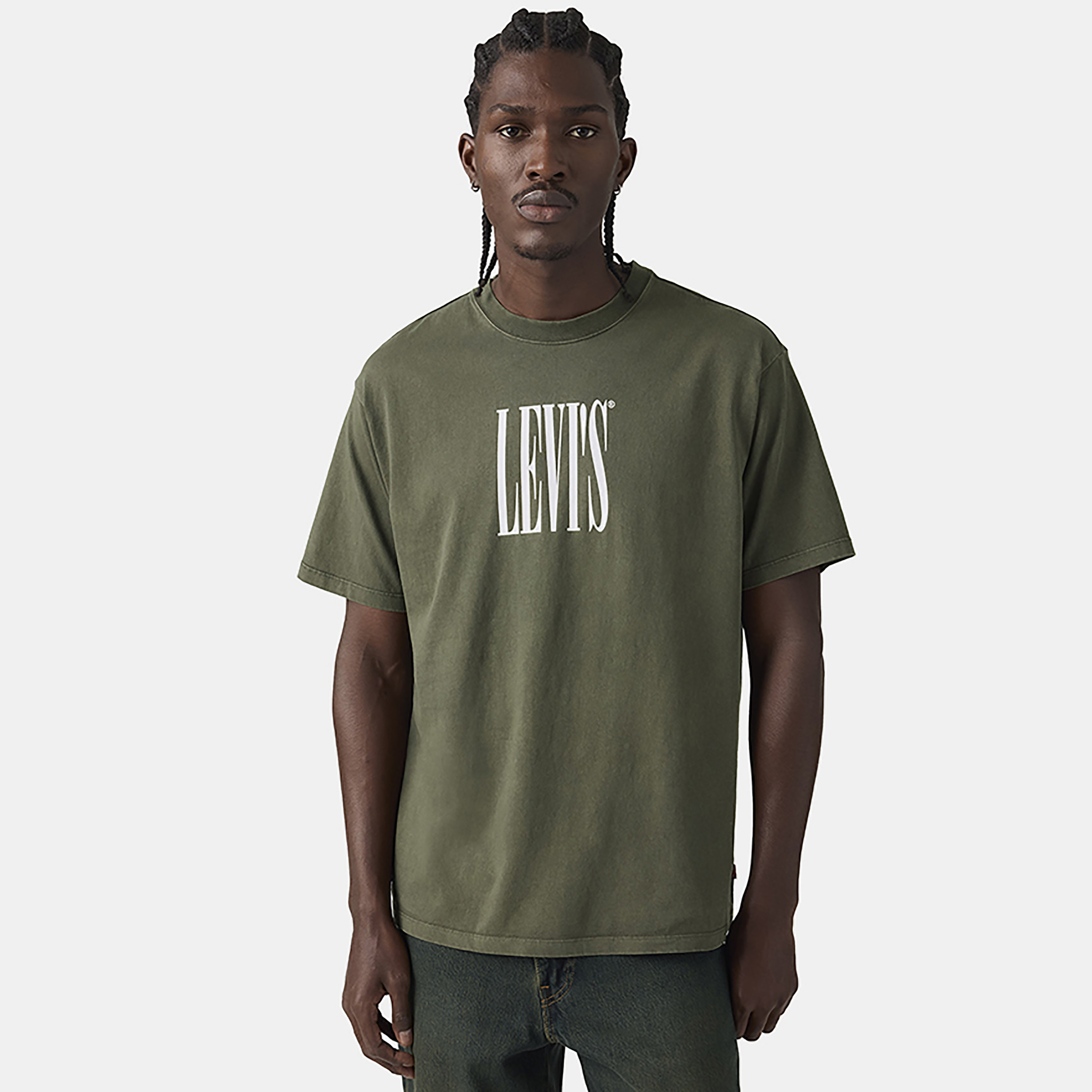 تيشيرت رجالي بأكمام قصيرة ورقبة مستديرة مطبوع بشعار ليفايس-men-clothing-tshirtsandpolos-tshirts-image-1