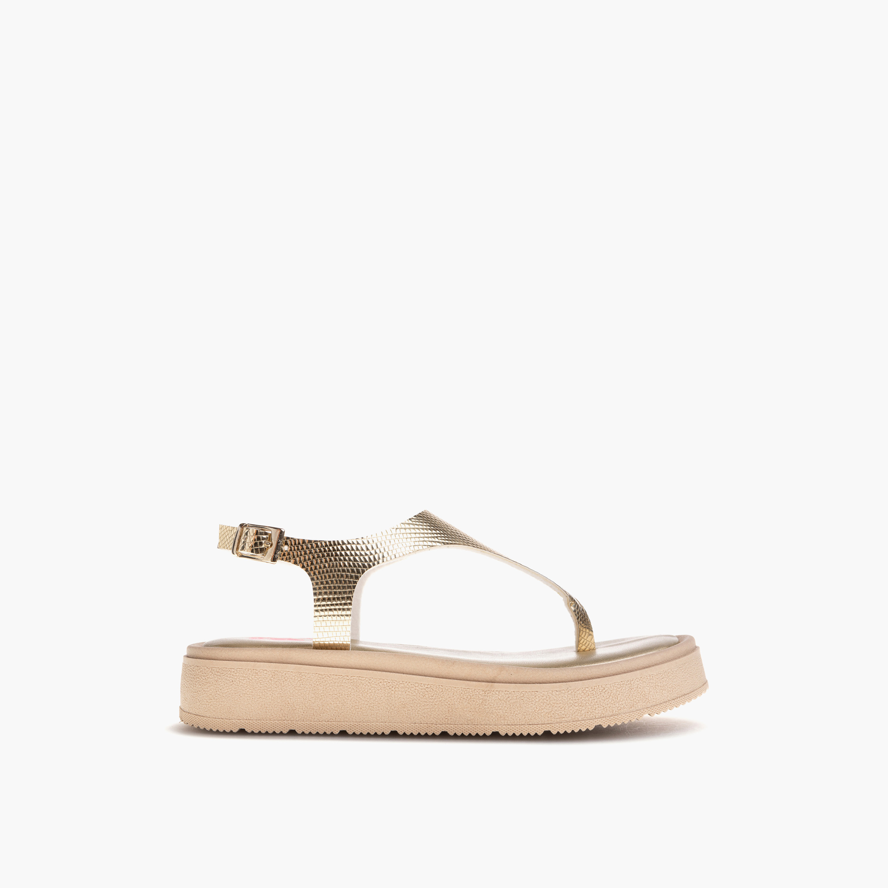 Pablosky Girls' Textured Sandals with Buckle Closure-girls-shoes-sandals-image-2
