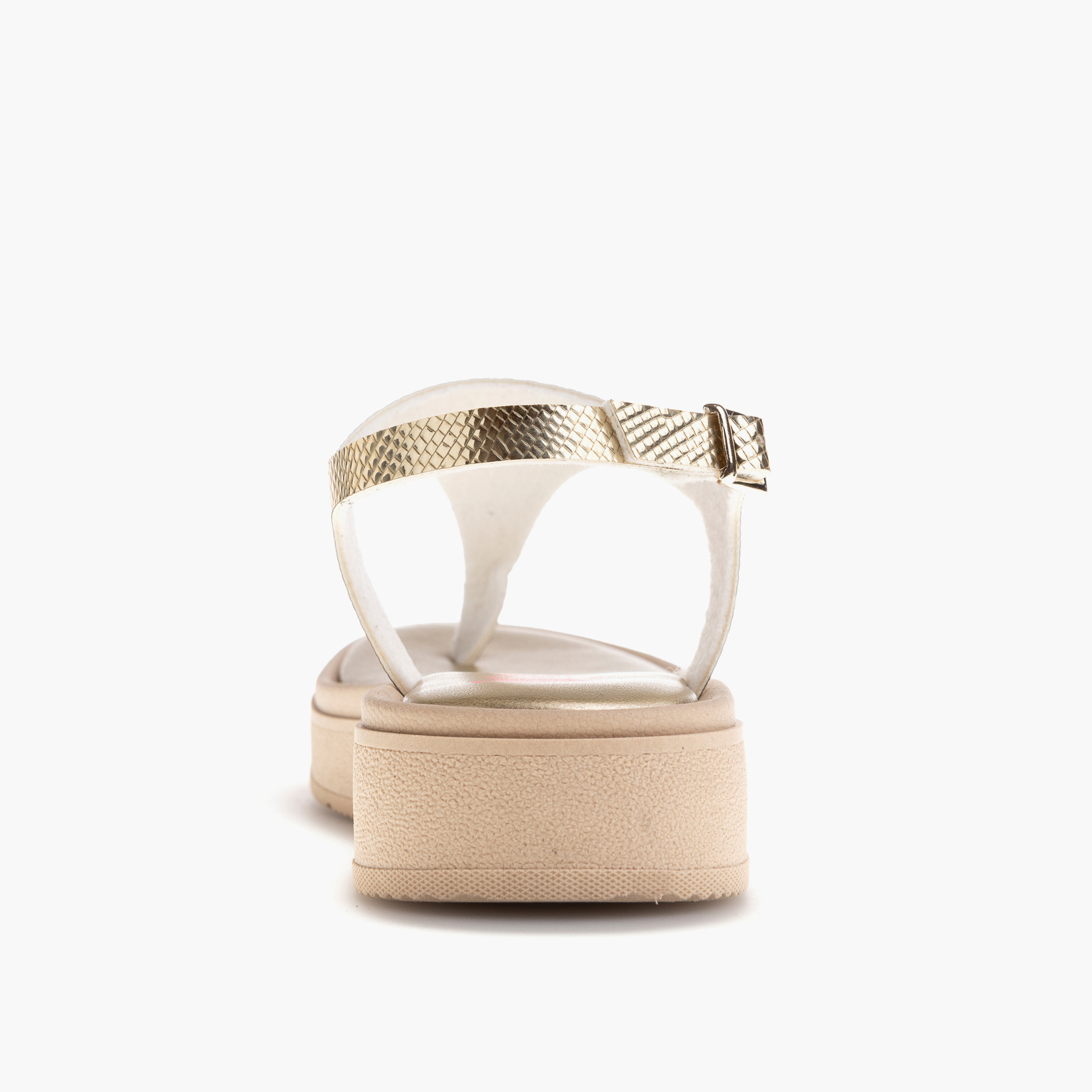 Pablosky Girls' Textured Sandals with Buckle Closure-girls-shoes-sandals-image-3