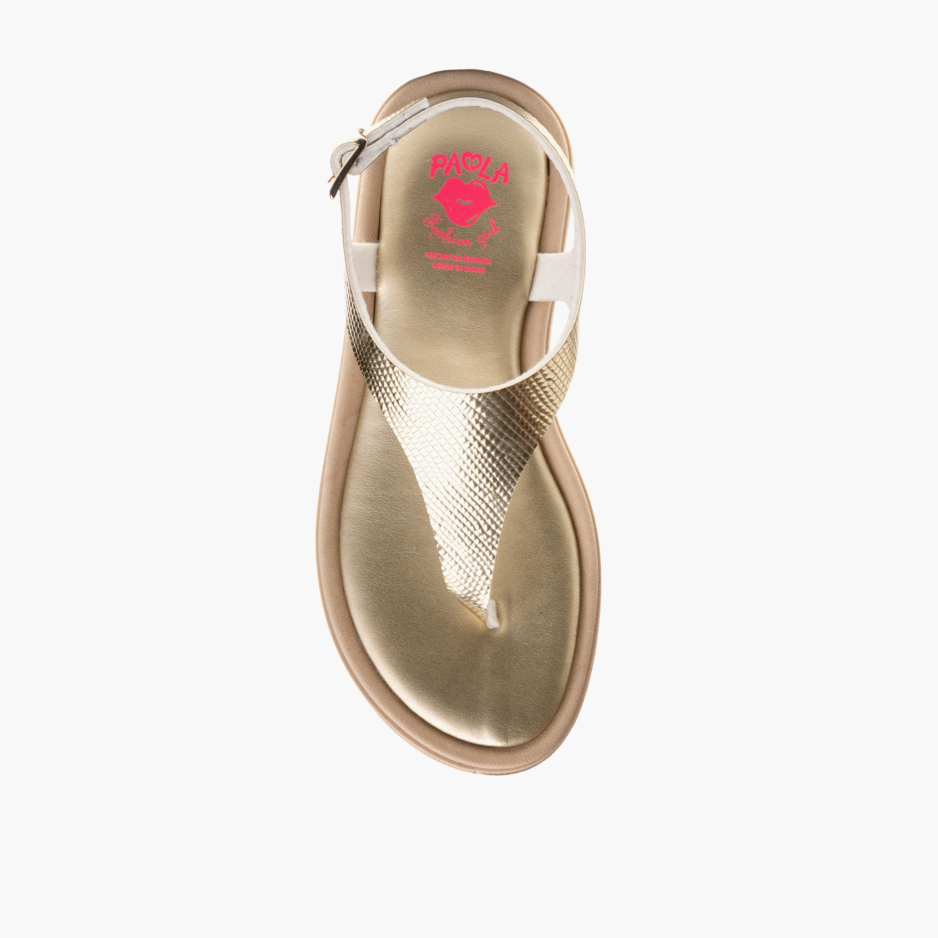 Pablosky Girls' Textured Sandals with Buckle Closure-girls-shoes-sandals-image-4