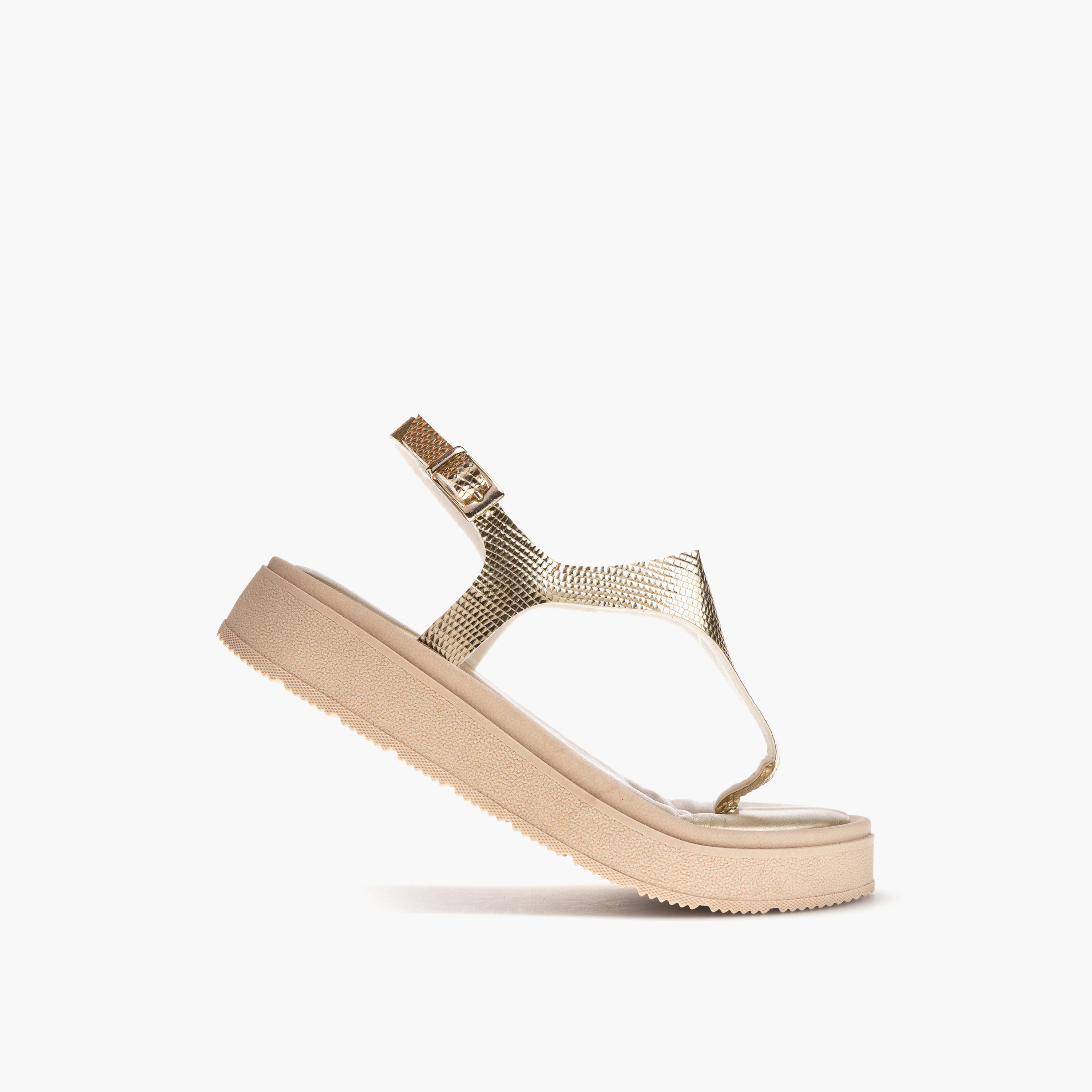 Pablosky Girls' Textured Sandals with Buckle Closure-girls-shoes-sandals-image-5