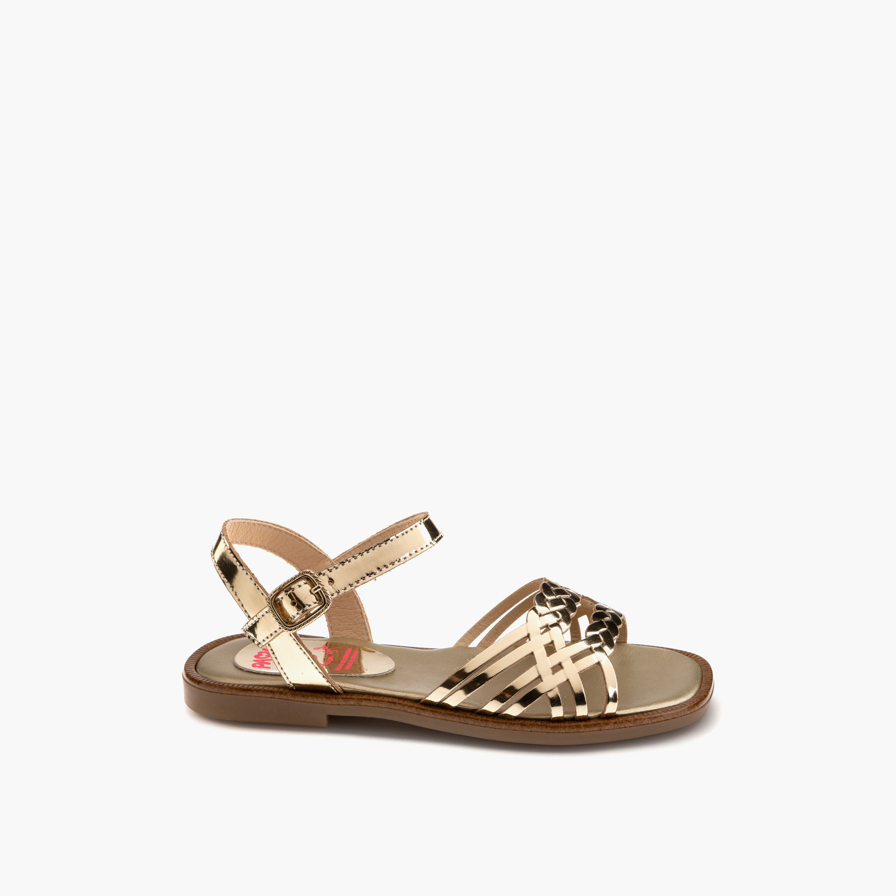 Pablosky Girls' Cross Strap Sandals with Buckle Closure-girls-shoes-sandals-image-1