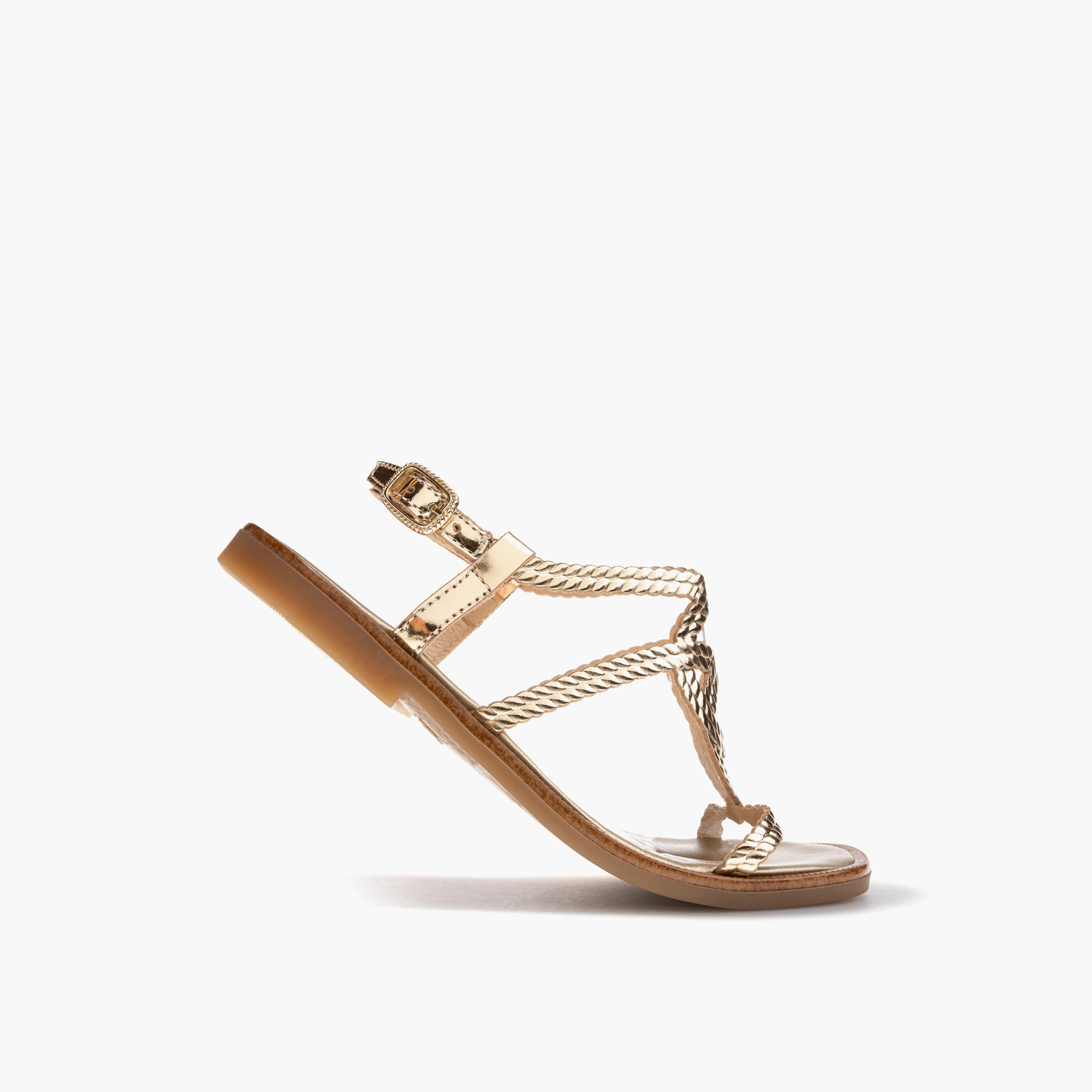 Pablosky Girls' Strap Sandals with Buckle Closure-girls-shoes-sandals-image-5