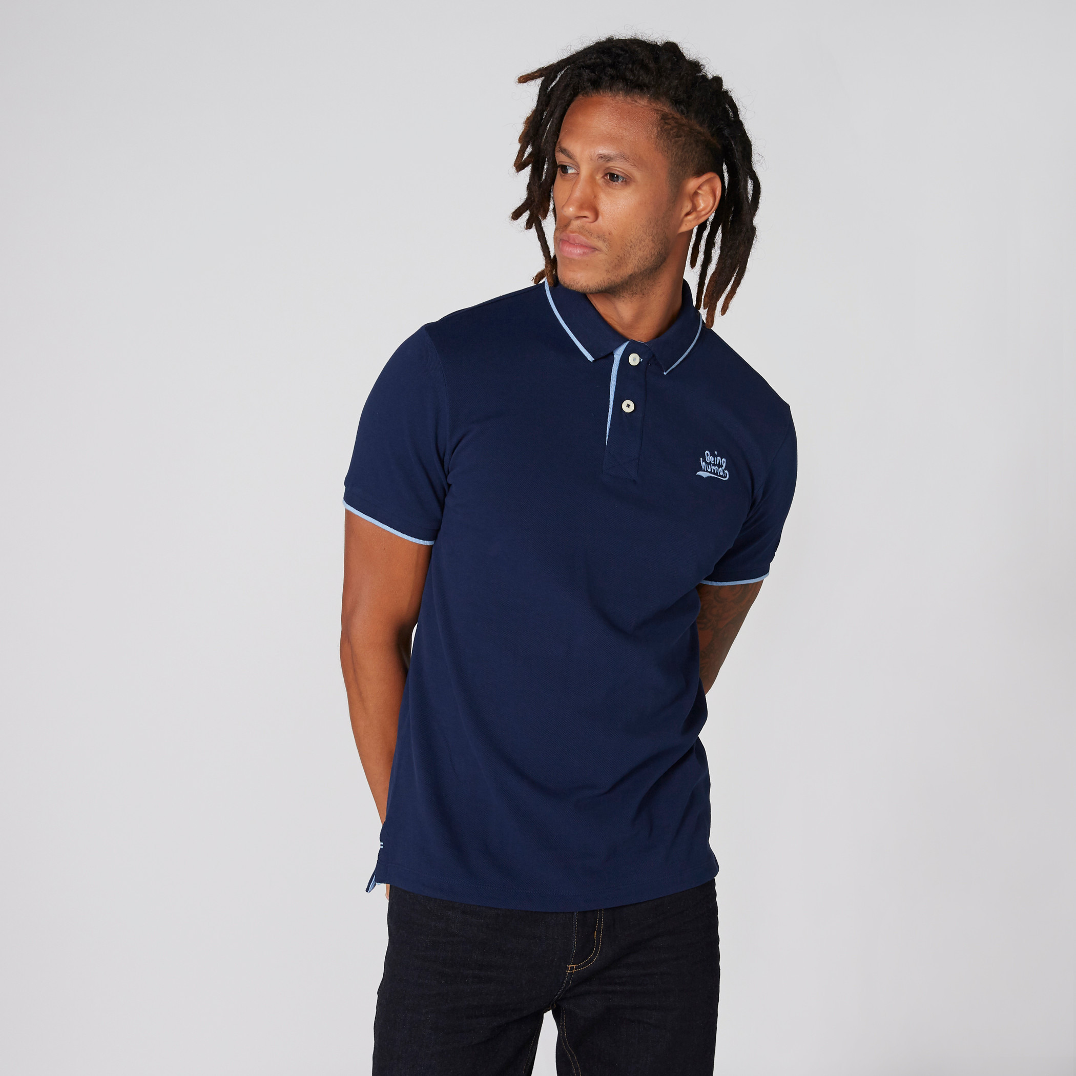 being human polo neck t shirt