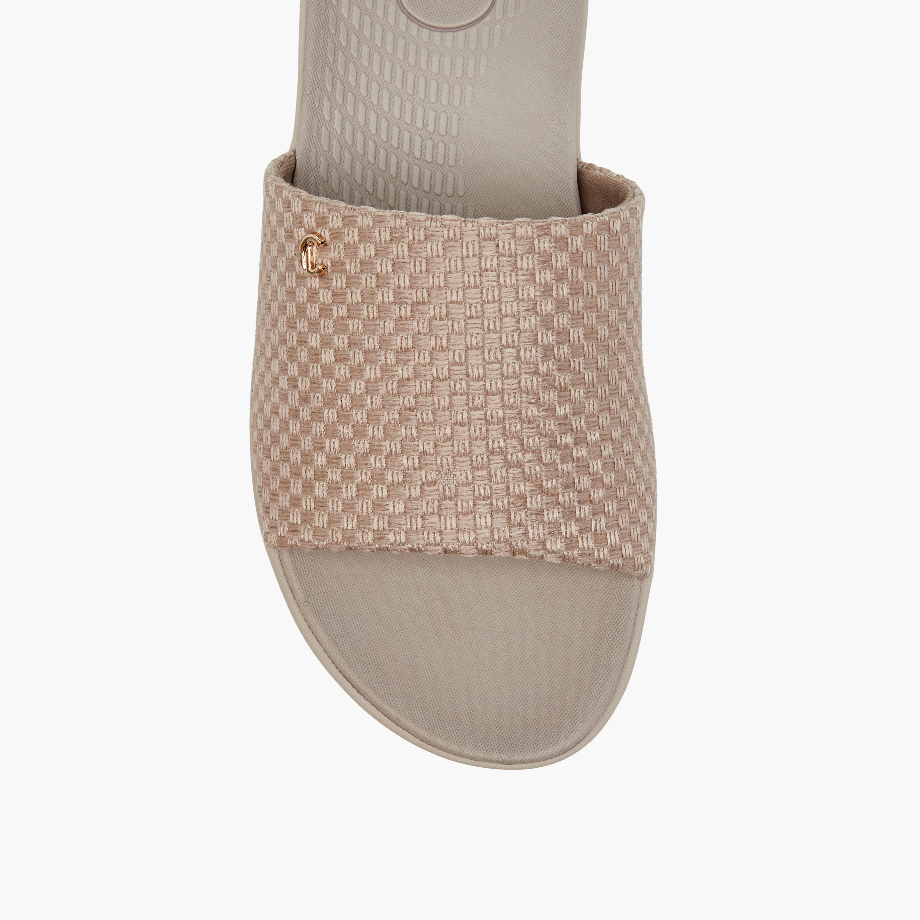 Le Confort Textured Slip-On Comfort Sandals-women-shoes-flats-sandals-image-4