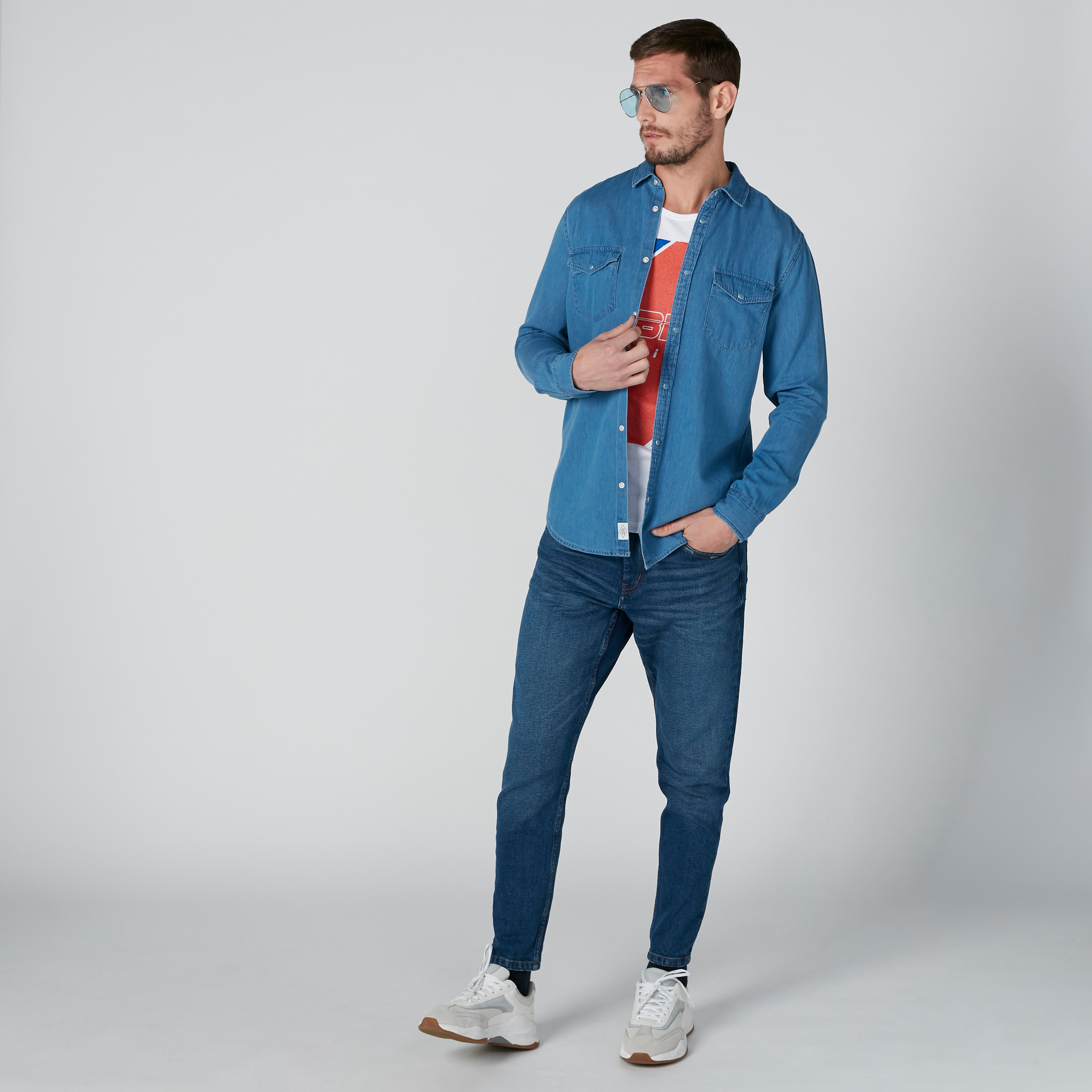 Buy Being Human Mens Navy Blue Printed Slim Fit Casual Shirt Online