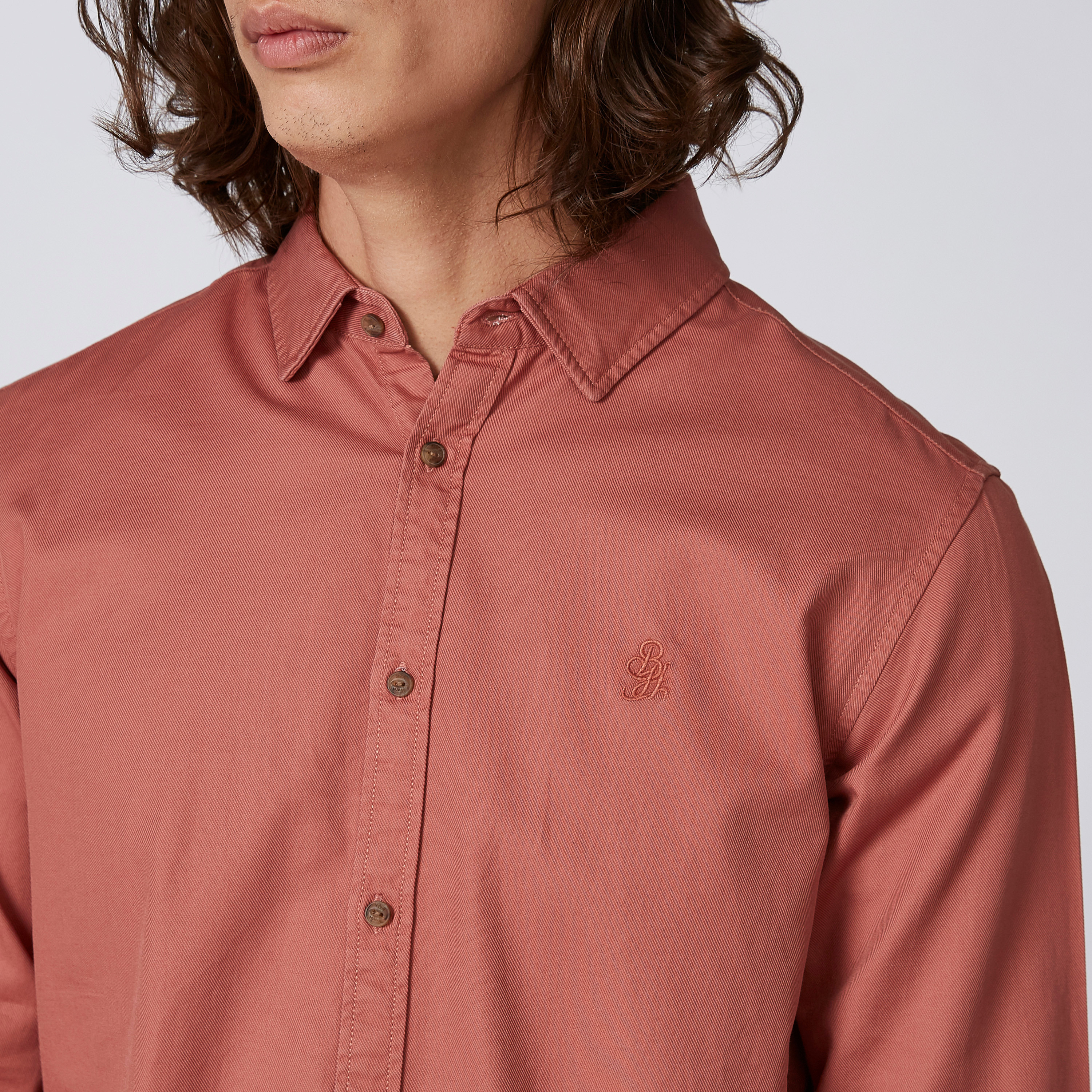 Being Human Plain Shirt with Spread Collar and Long Sleeves-men-clothing-shirts-image-10
