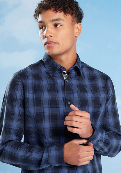 Being Human Slim Fit Chequered Shirt with Long Sleeves