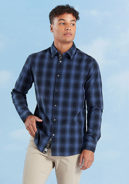 Being Human Slim Fit Chequered Shirt with Long Sleeves