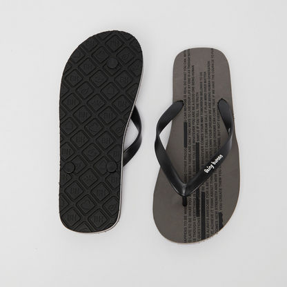 Being Human Printed Flip Flops with Textured Straps