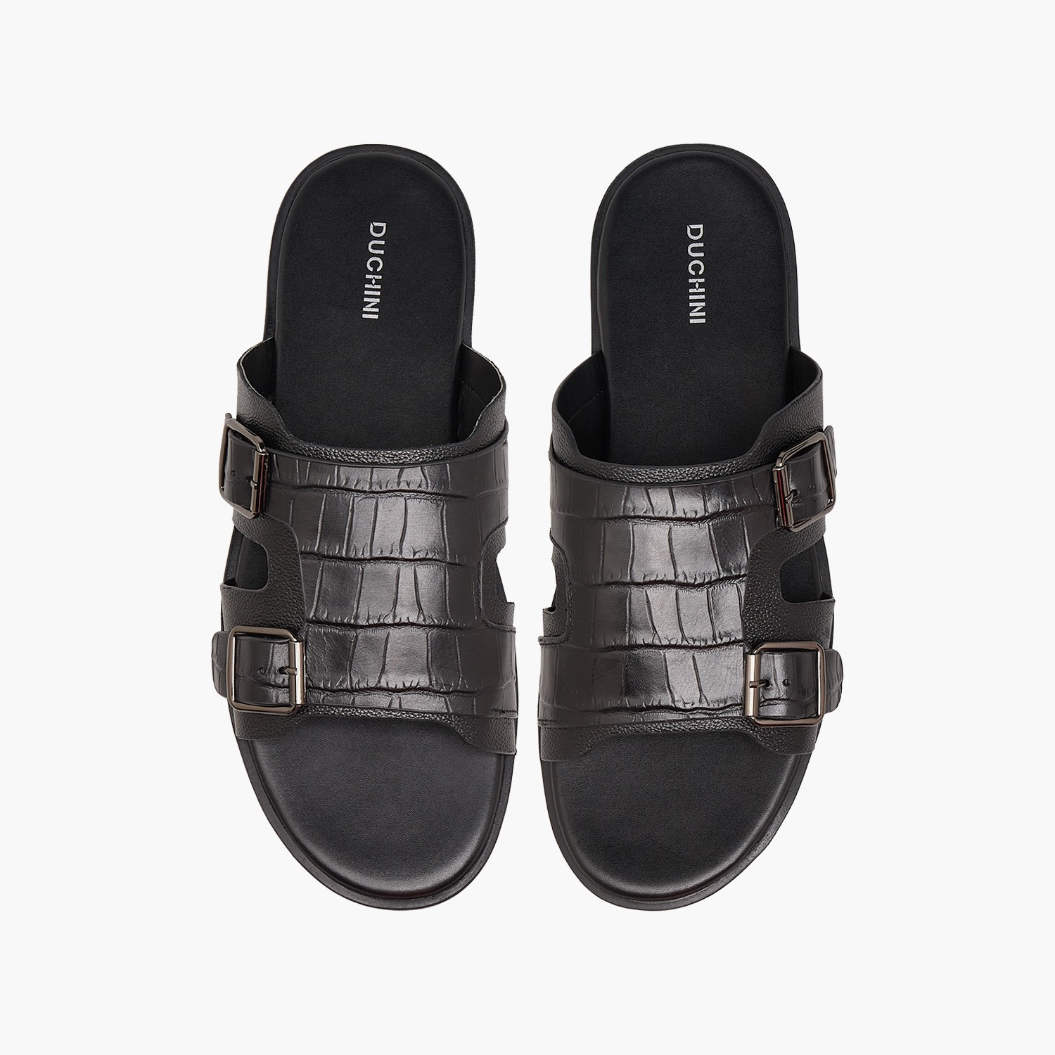 صندل بارز الملمس بإبزيم زينة للرجال من دوتشيني-men-shoes-sandals-image-1