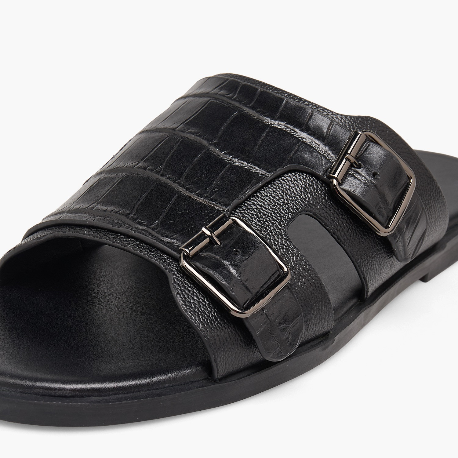 صندل بارز الملمس بإبزيم زينة للرجال من دوتشيني-men-shoes-sandals-image-4