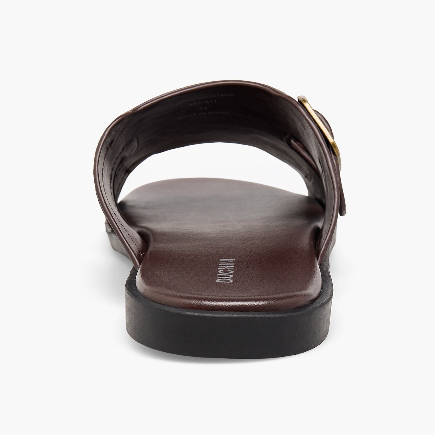 Duchini Men Textured Buckle Accent Sandals-men-shoes-sandals-image-5