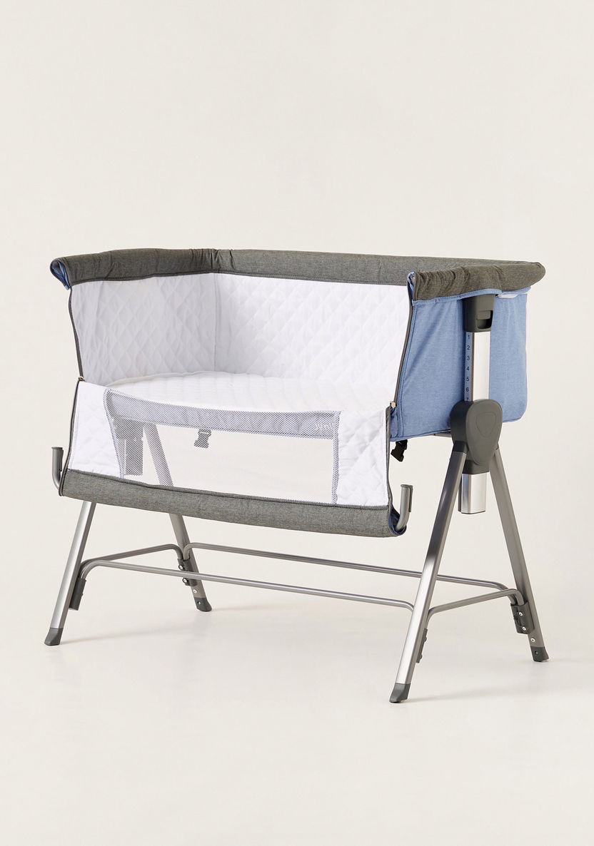 Juniors Percy Baby Co-sleeper - Blue and Grey ( Up to 6 months)-Cradles and Bassinets-image-2