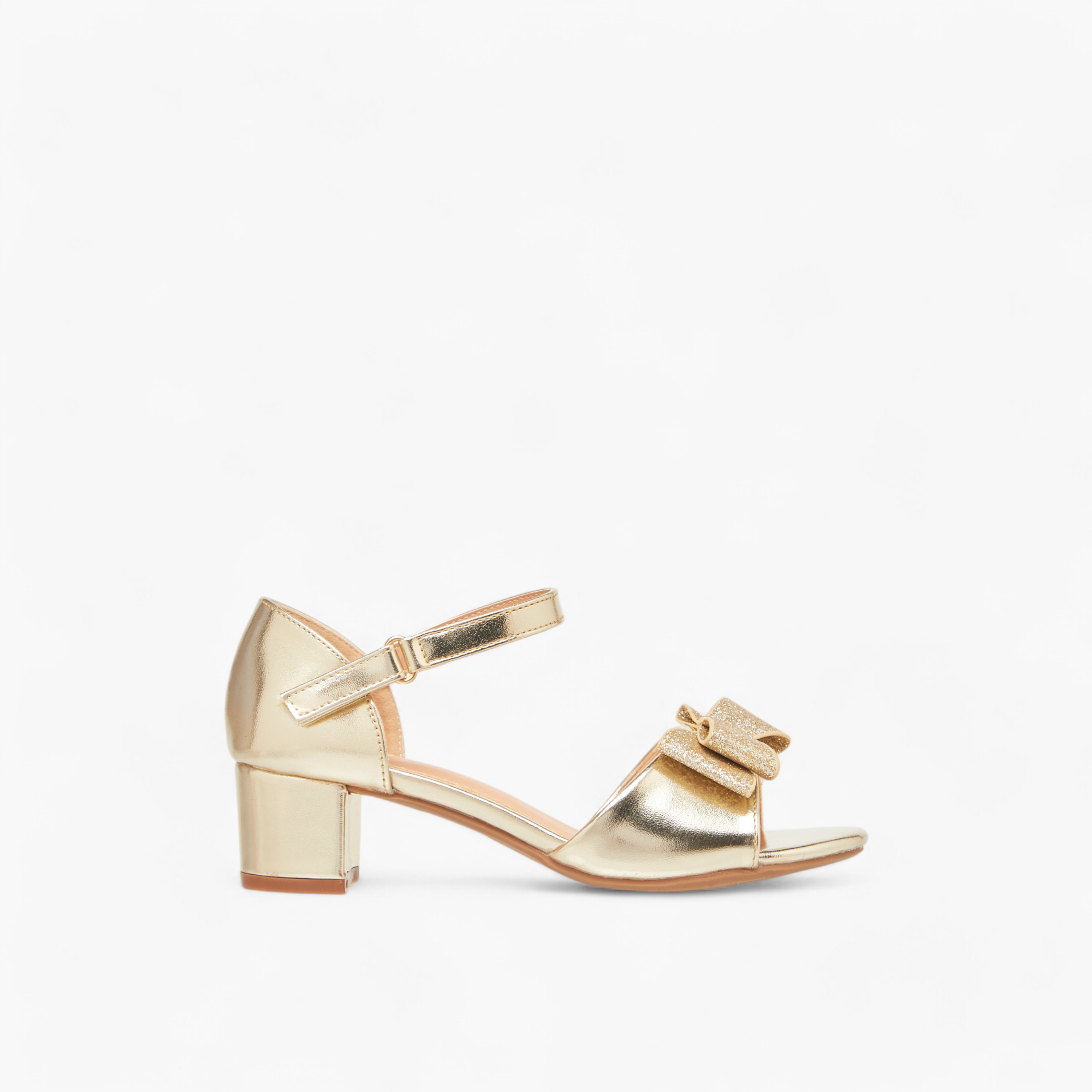 Flora Bella Bow Applique Sandals with Hook and Loop Closure-girls-shoes-sandals-image-3