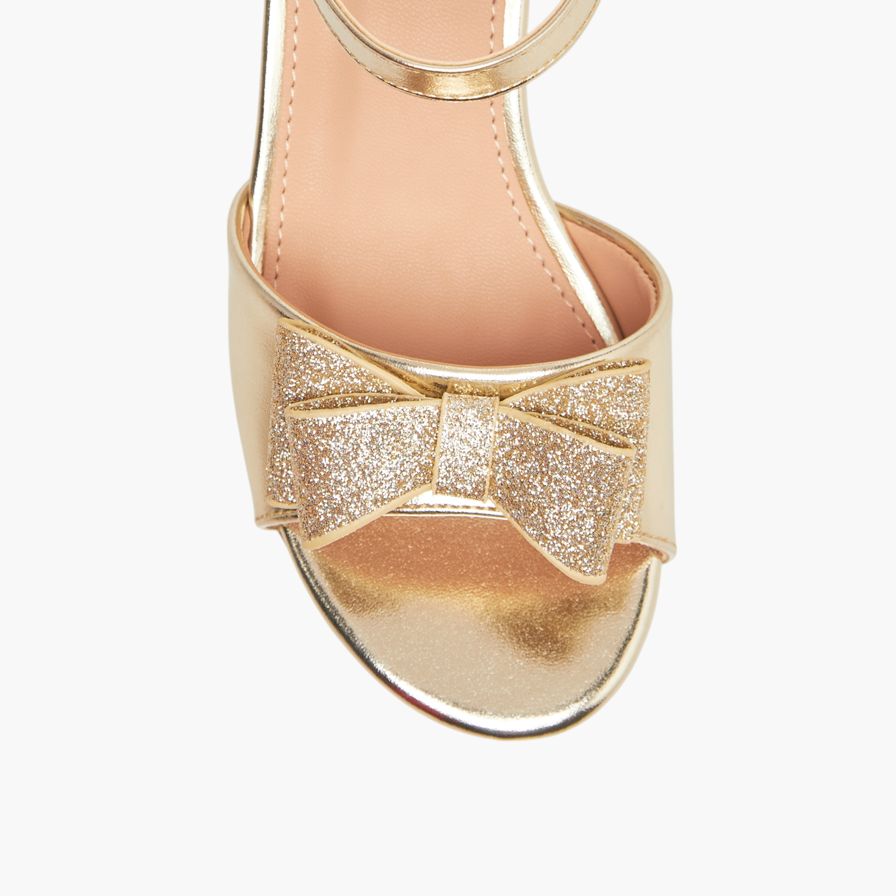 Flora Bella Bow Applique Sandals with Hook and Loop Closure-girls-shoes-sandals-image-4