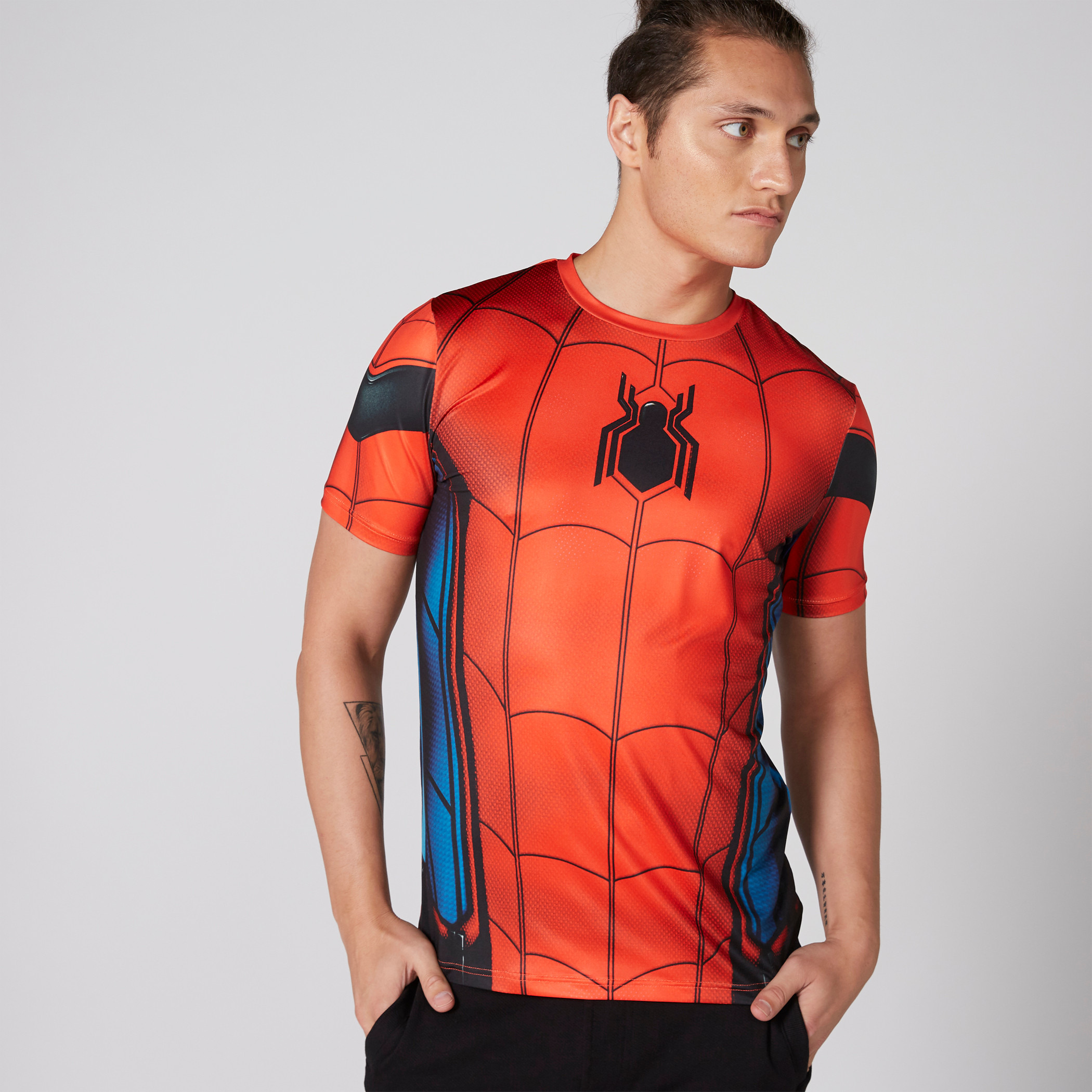 Spiderman spandex shirt on sale