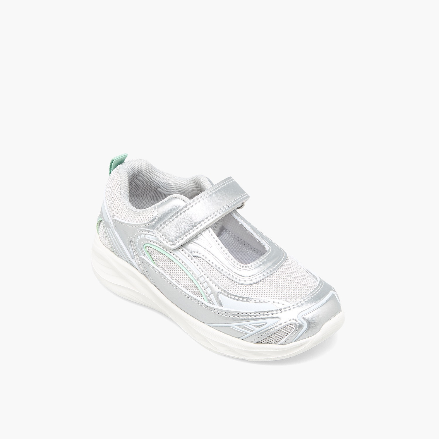حذاء سنيكرز طول الكاحل بألواح وشريط إغلاق للبنات من جونيورز-girls-shoes-sneakers-image-2