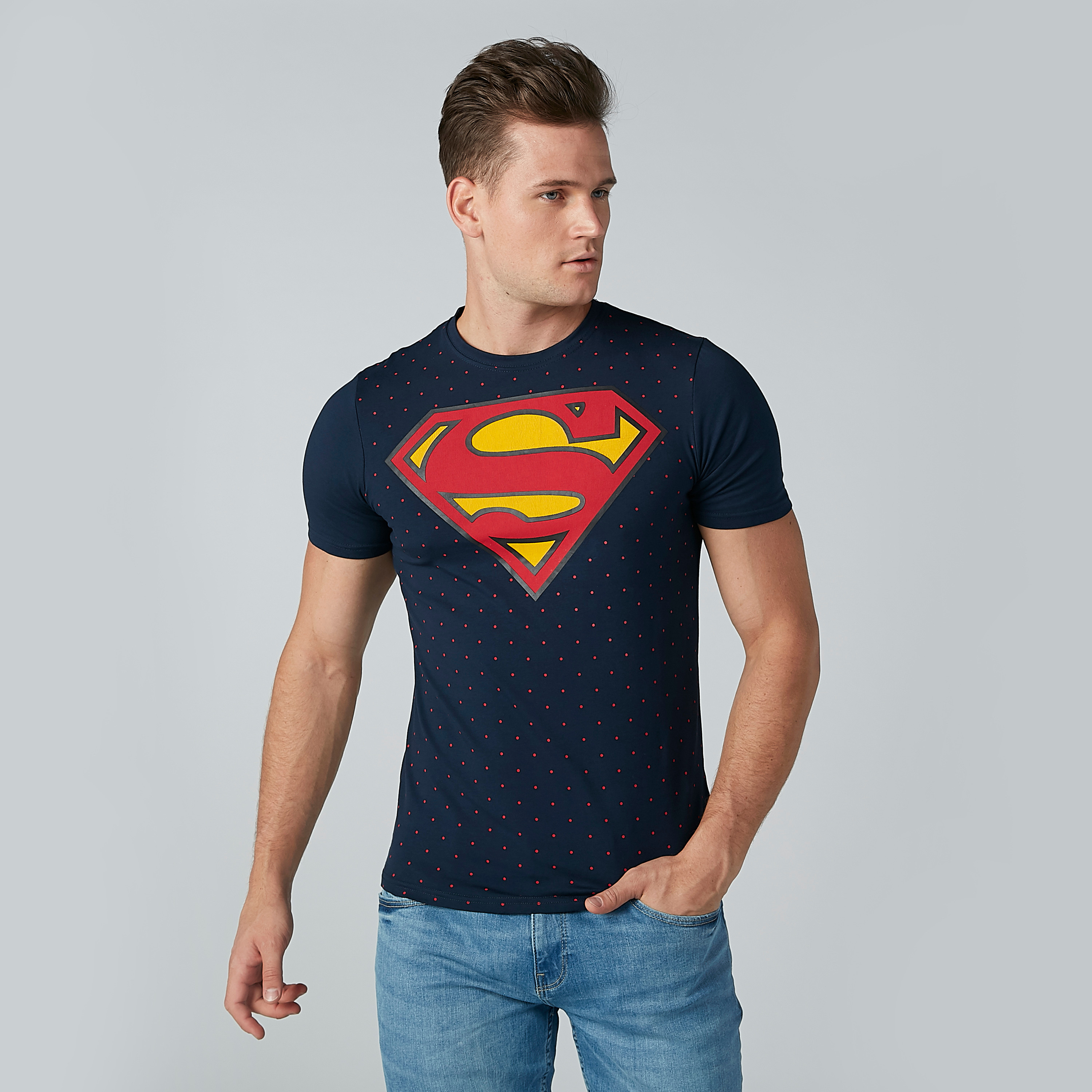 T shirt moulant outlet superman