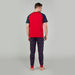 Sustainability Superman Printed T-shirt with Full Length Jog Pants-Sets-thumbnailMobile-2