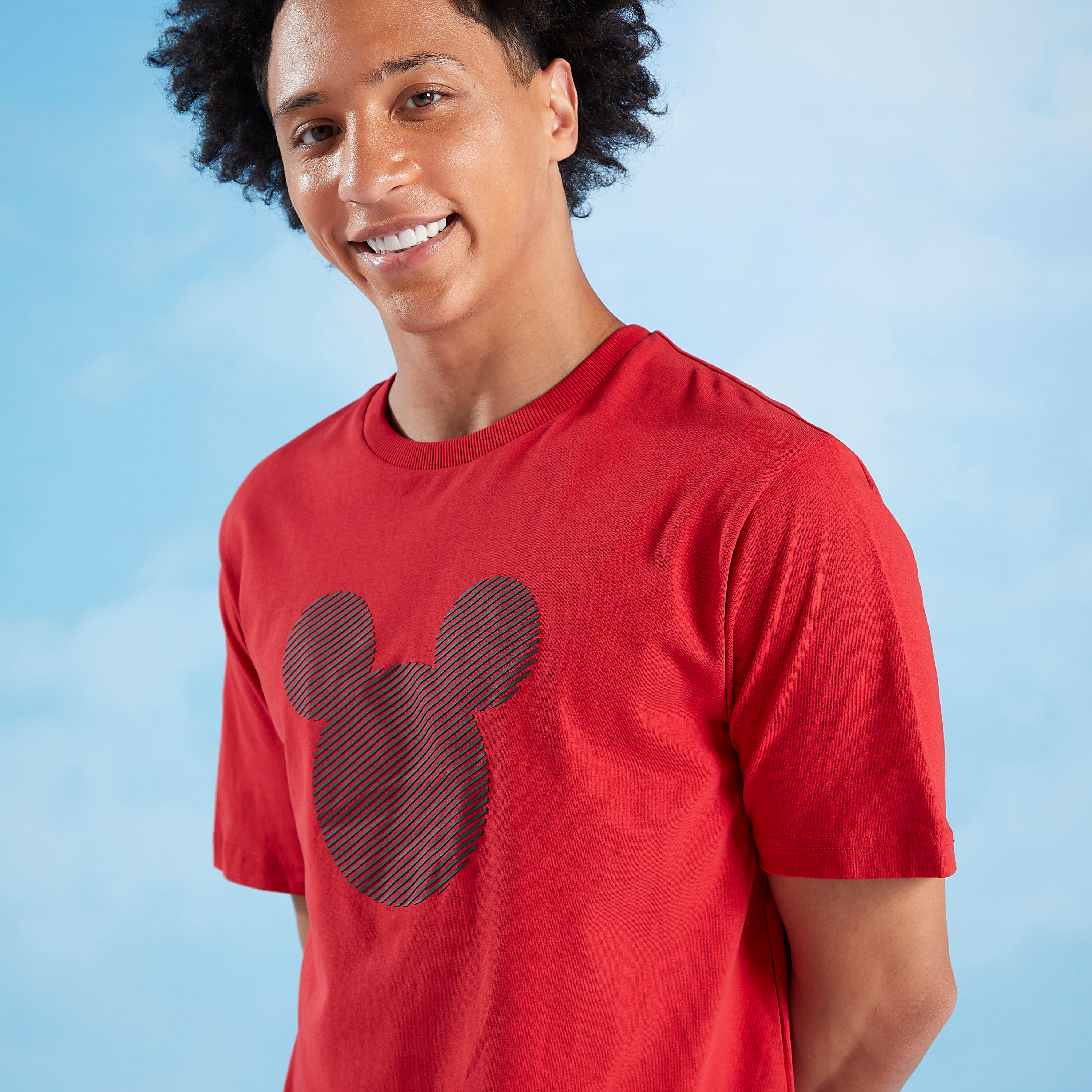 Mickey Mouse Printed T-shirt with Crew Neck and Short Sleeves-men-clothing-tshirtsandpolos-tshirts-image-3