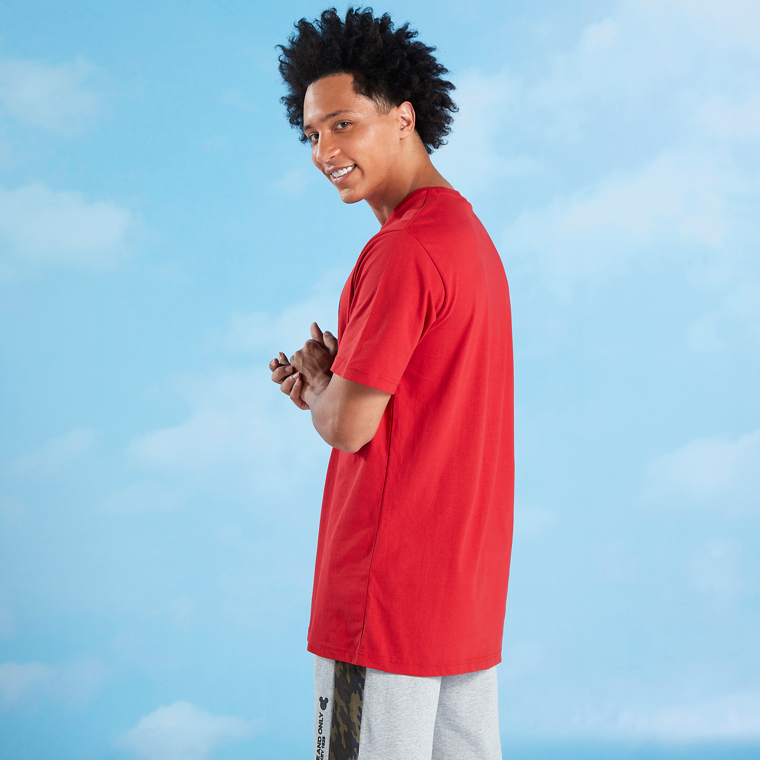 Mickey Mouse Printed T-shirt with Crew Neck and Short Sleeves-men-clothing-tshirtsandpolos-tshirts-image-4