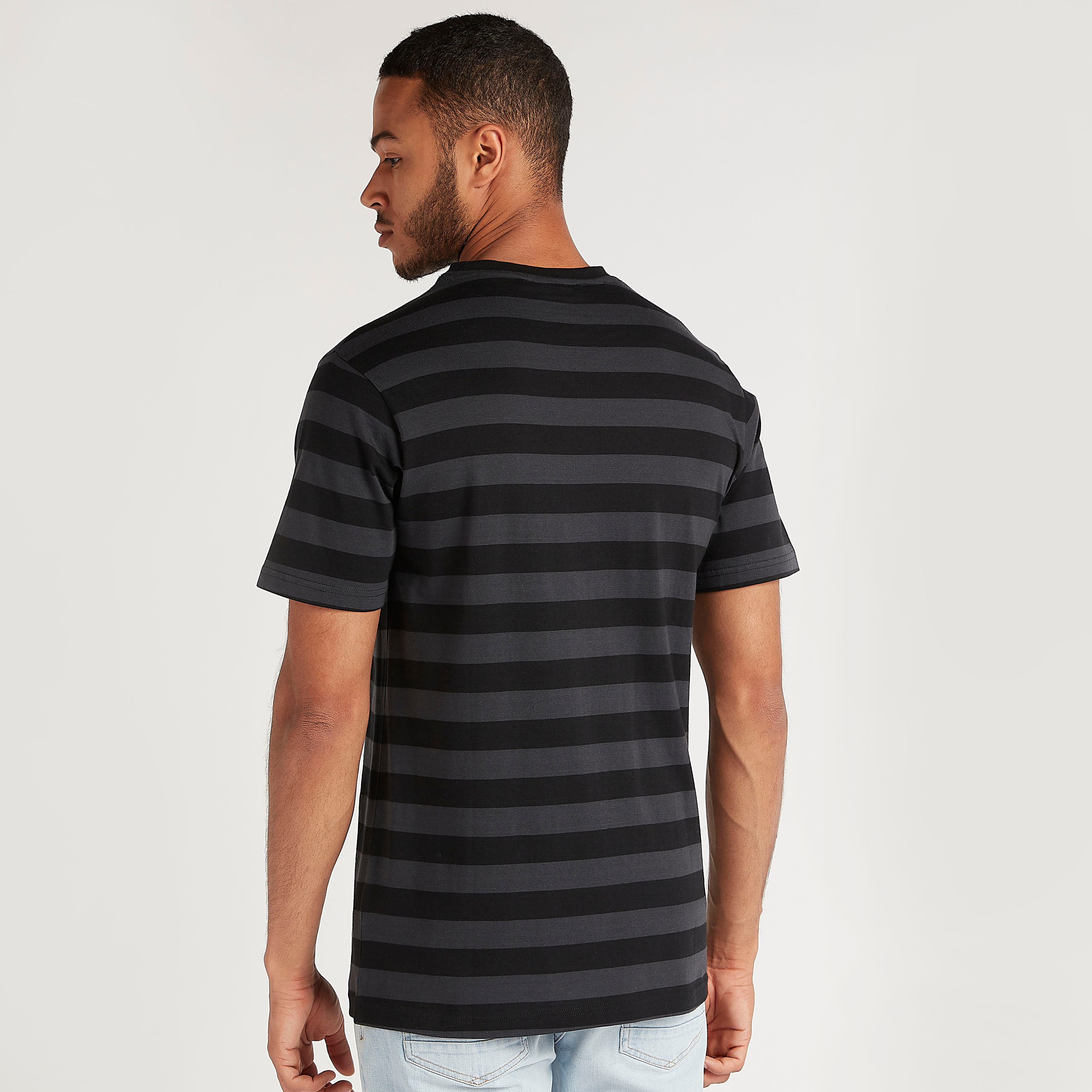Looney Tunes Print Striped T-shirt with Crew Neck and Short Sleeves-men-clothing-tshirtsandpolos-tshirts-image-4