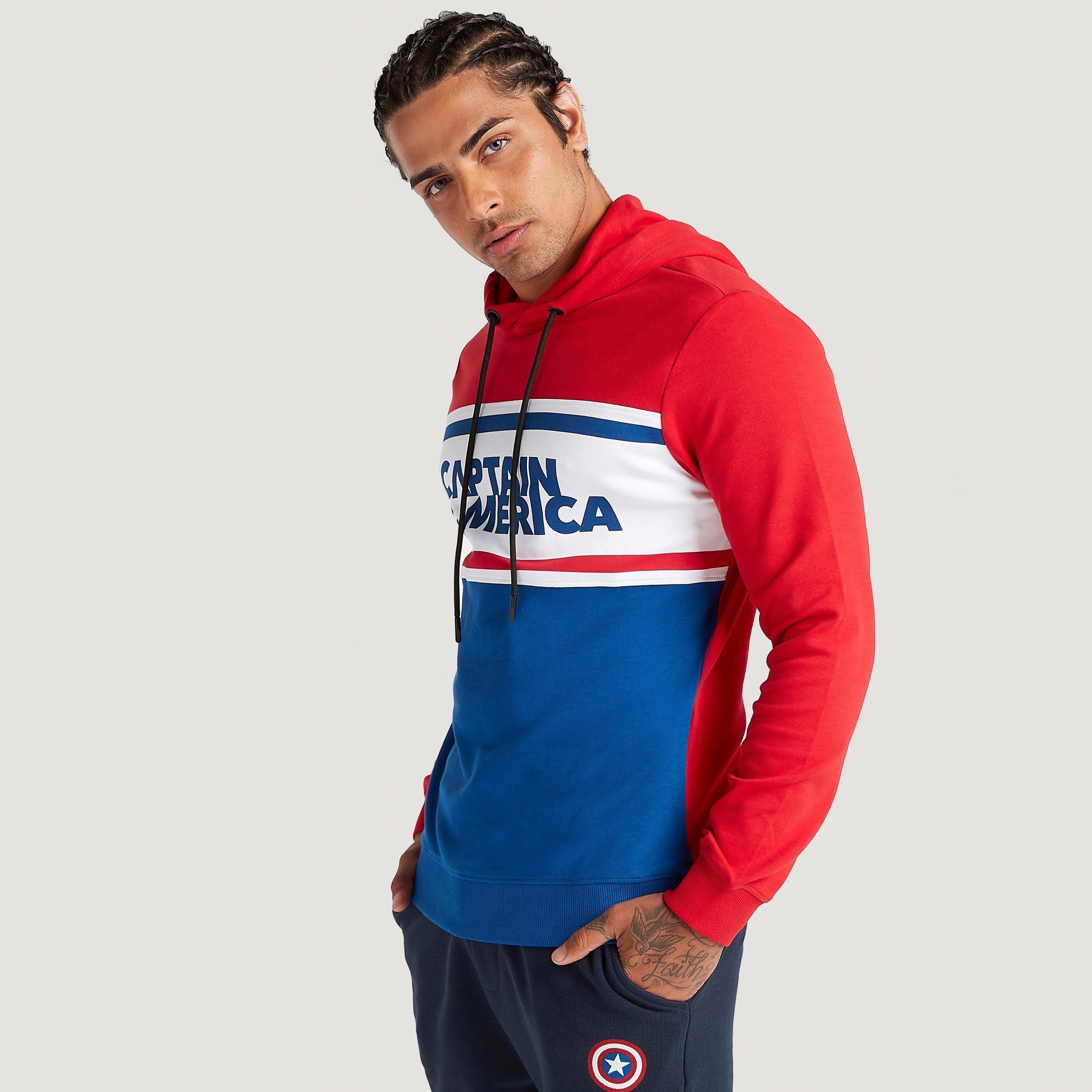 Captain america shop hooded sweatshirt