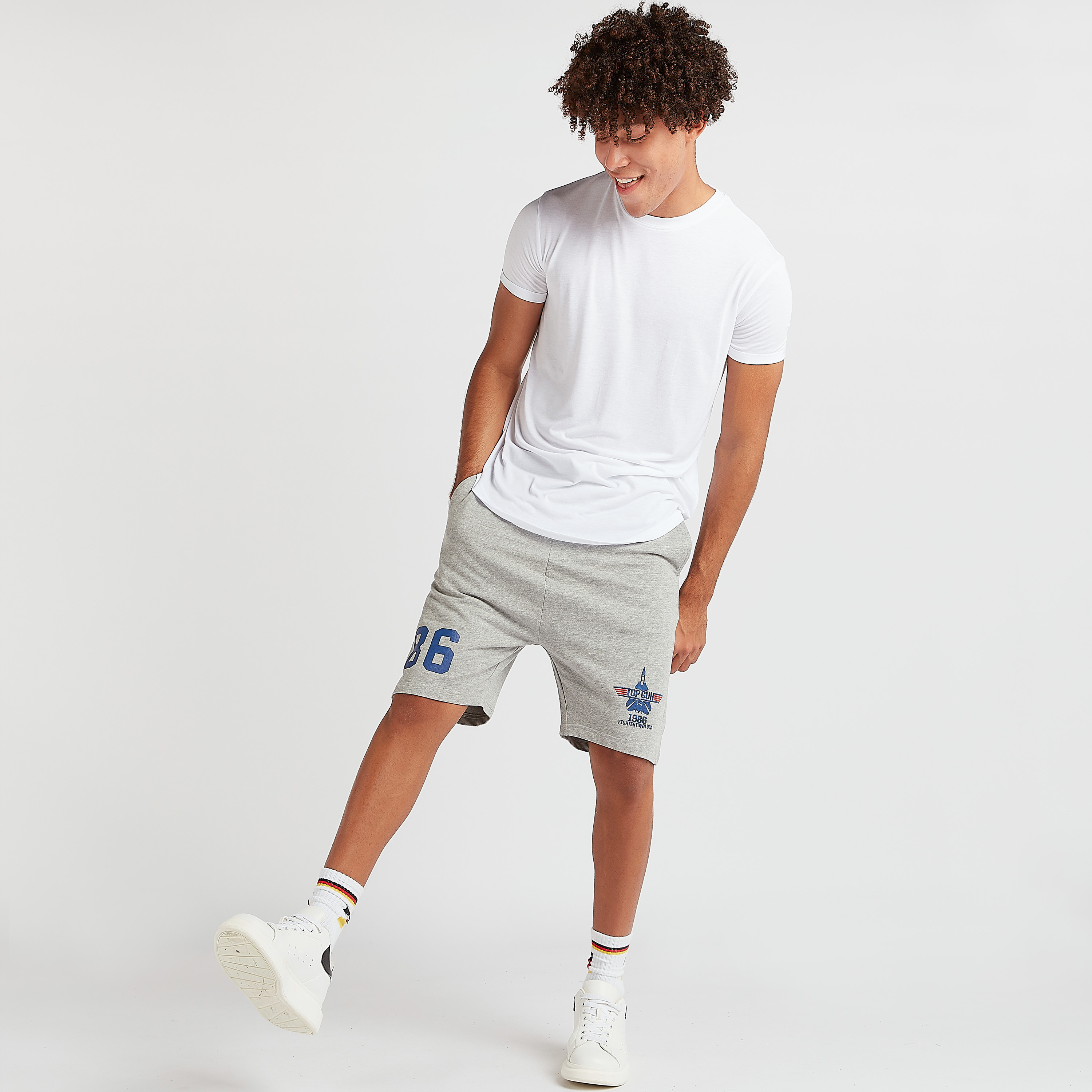 Top Gun Print Mid-Rise Shorts with Drawstring Closure-men-clothing-bottoms-shorts-image-2